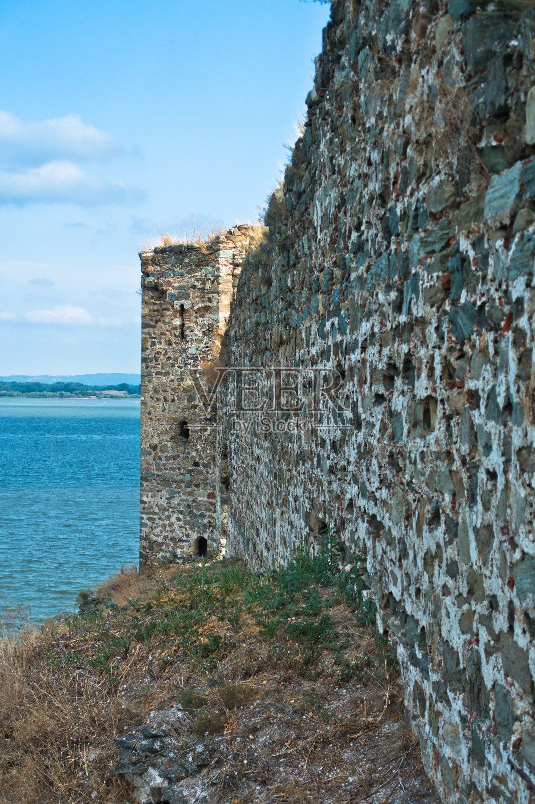 多瑙河畔的土耳其拉姆要塞遗址照片摄影图片