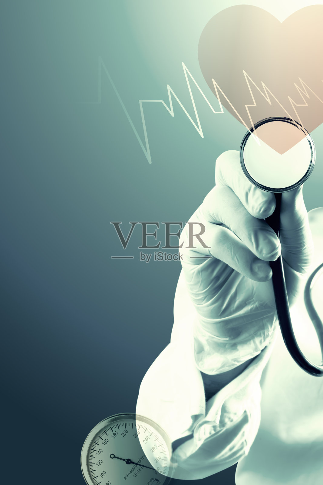 配有医生和听诊器的医学院照片摄影图片