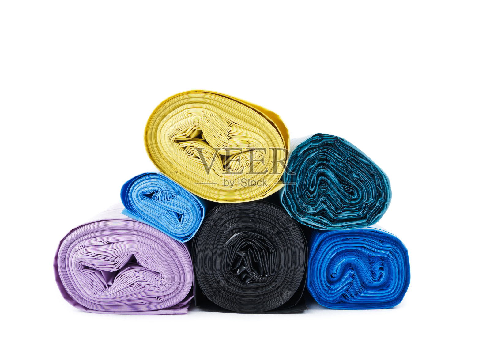 彩色的垃圾袋照片摄影图片