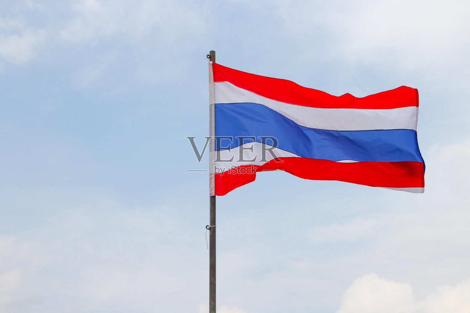 泰国国旗，在风中飘扬着美丽照片摄影图片