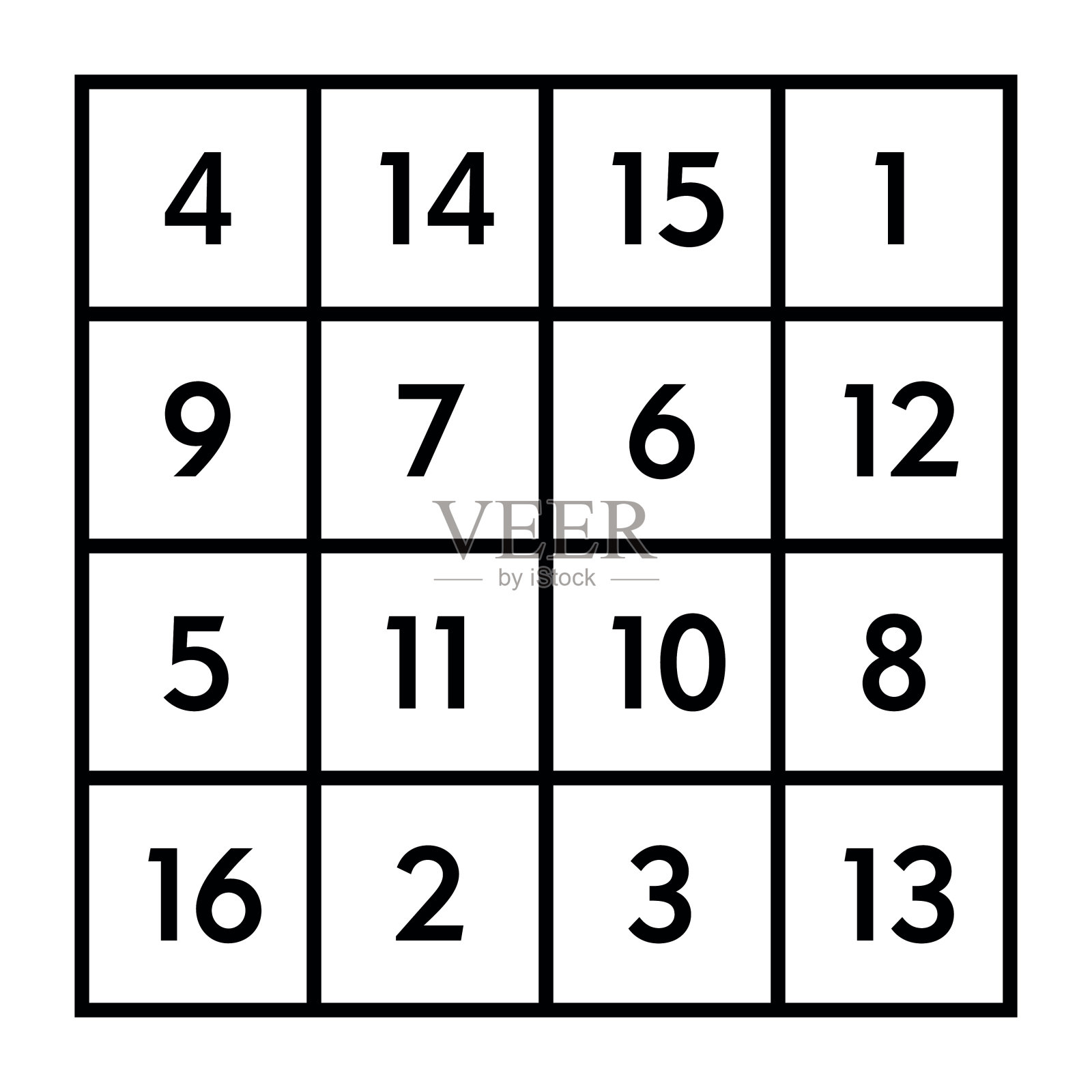 (4)的神奇平方插画图片素材