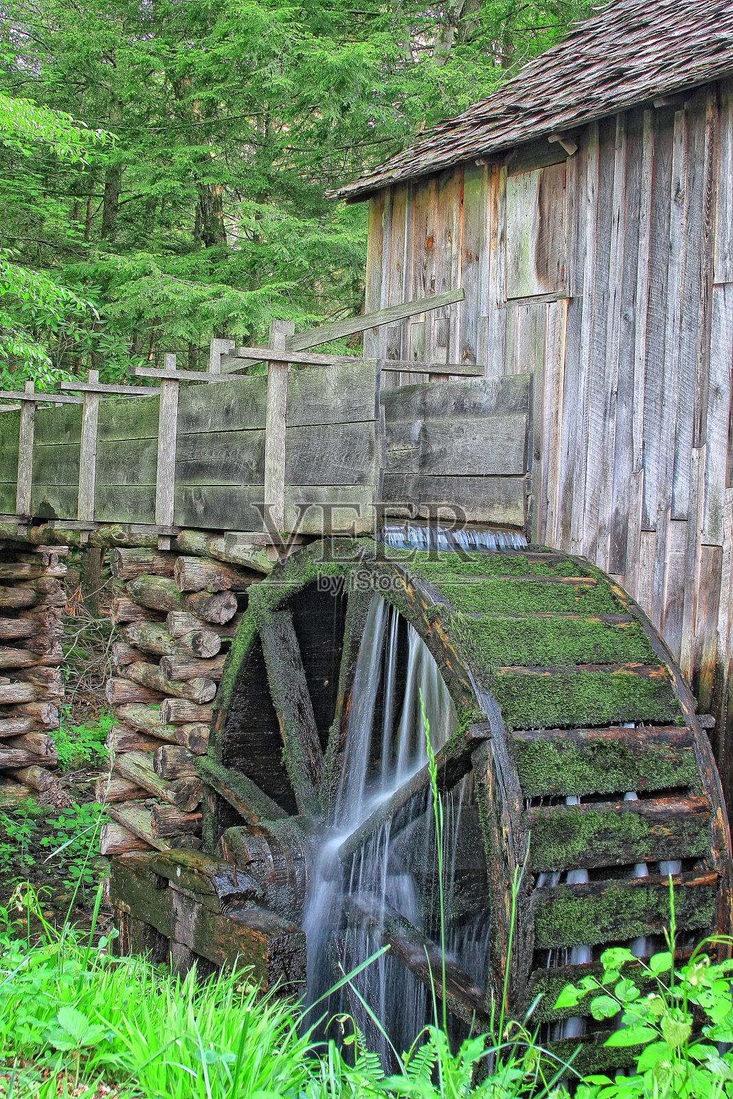 卡德斯湾的磨坊照片摄影图片