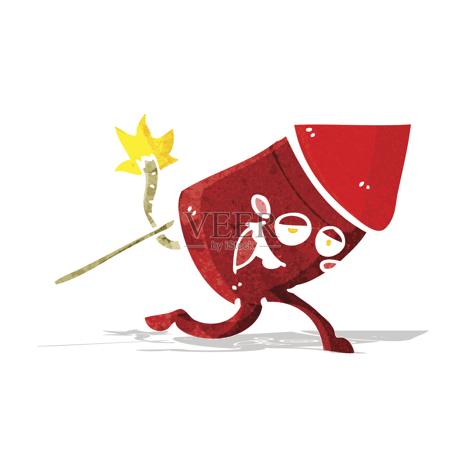 卡通有趣的烟花人物插画图片素材