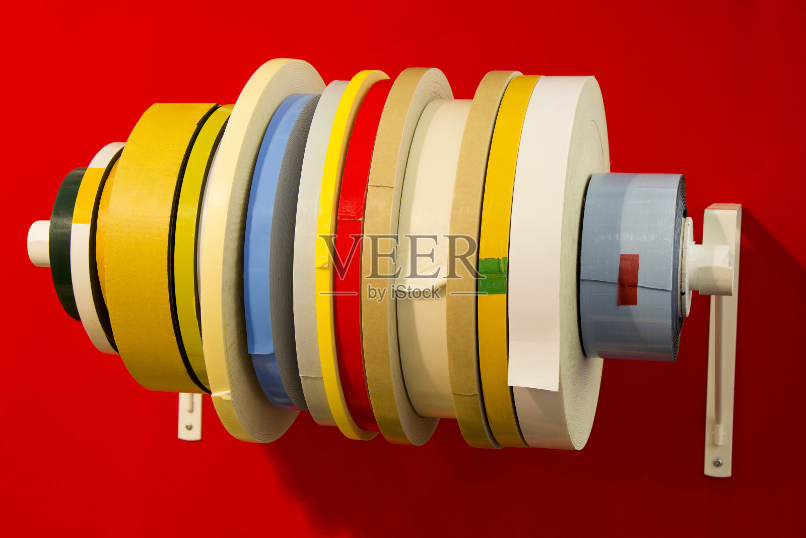 各种不同类型的双胶带卷照片摄影图片