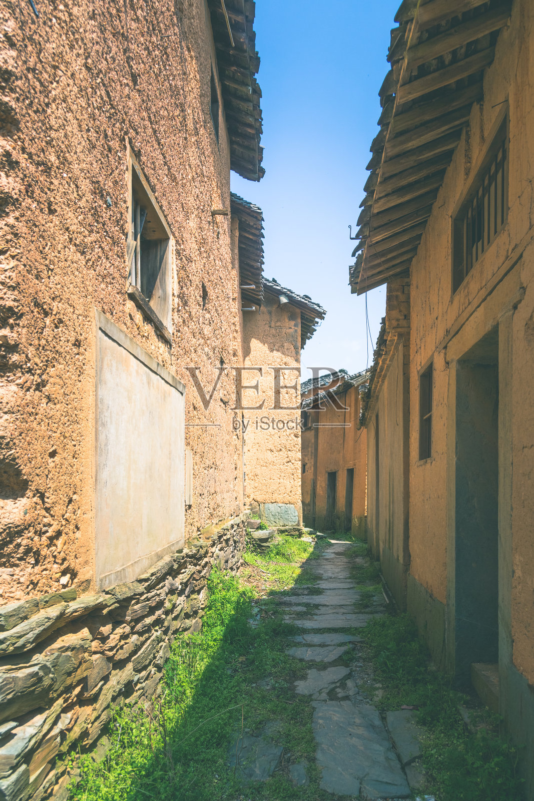 中国古老村庄的历史和传统建筑照片摄影图片