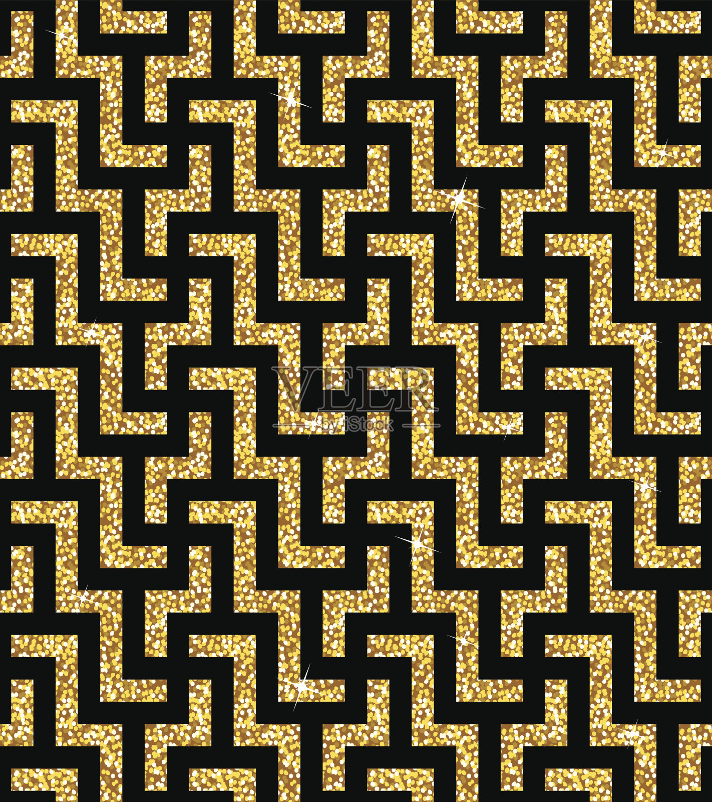 金色的东方模式插画图片素材