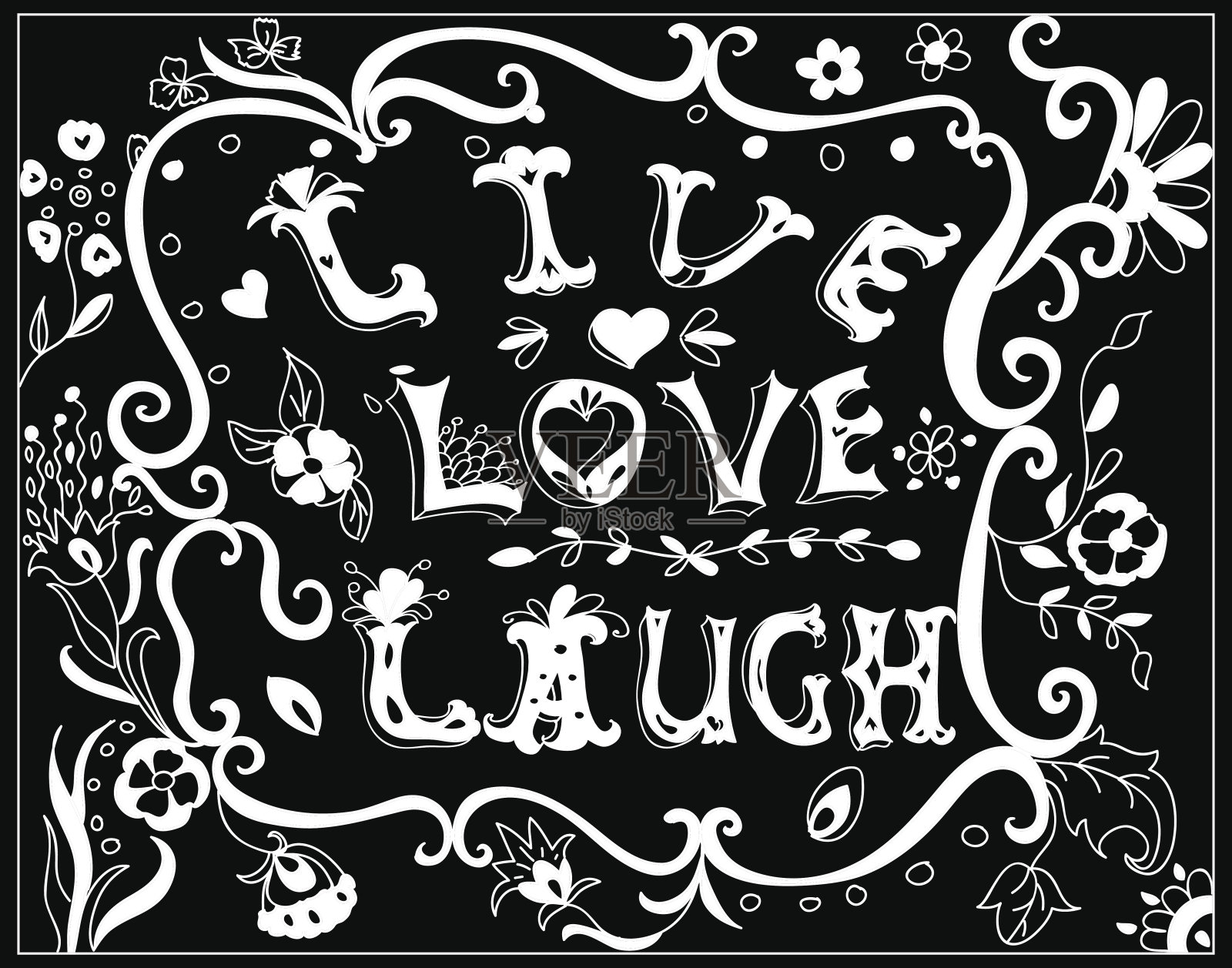 装饰着色海报活爱笑粉笔黑板设计元素图片