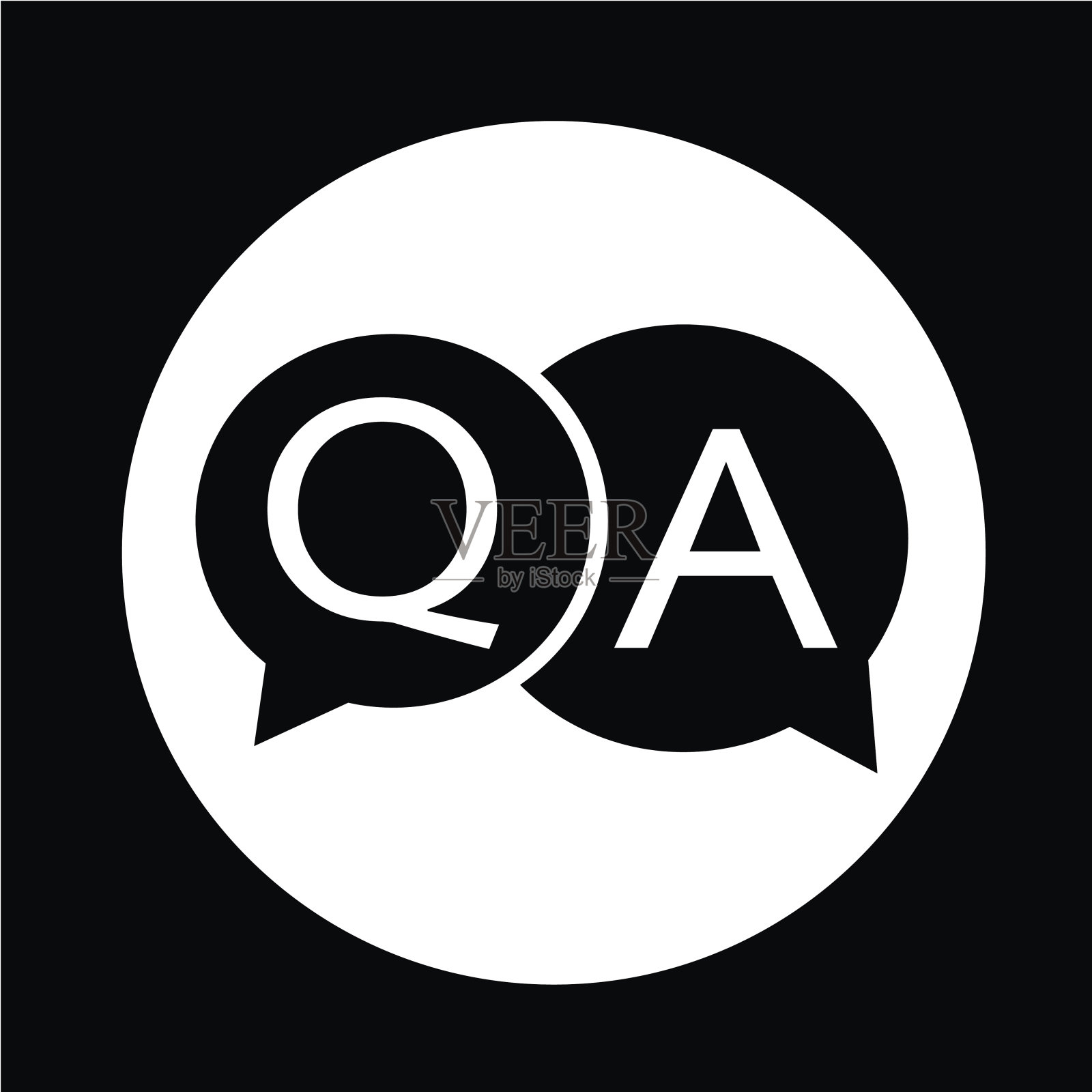 问题回答的图标设计元素图片