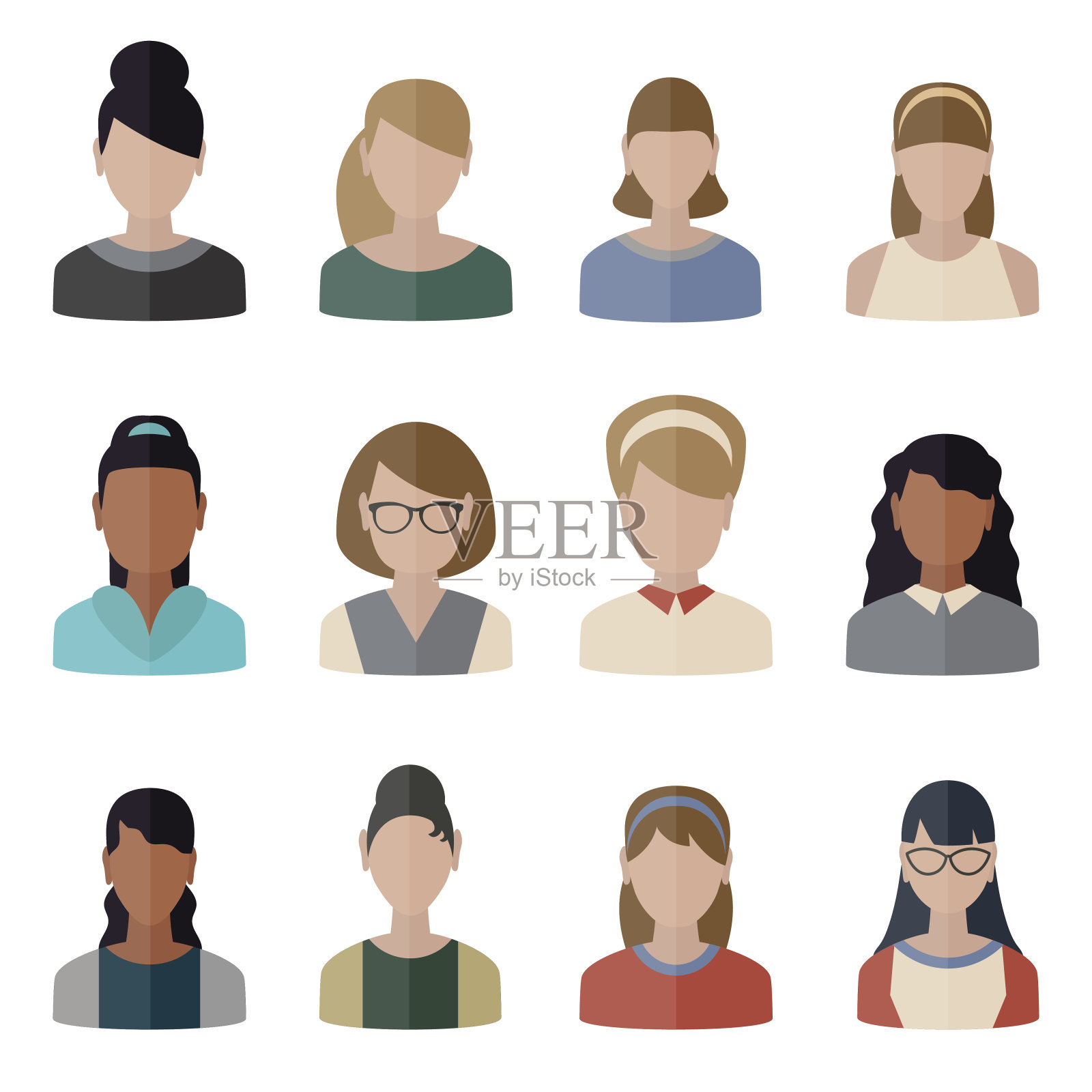 人的图标集。插画图片素材