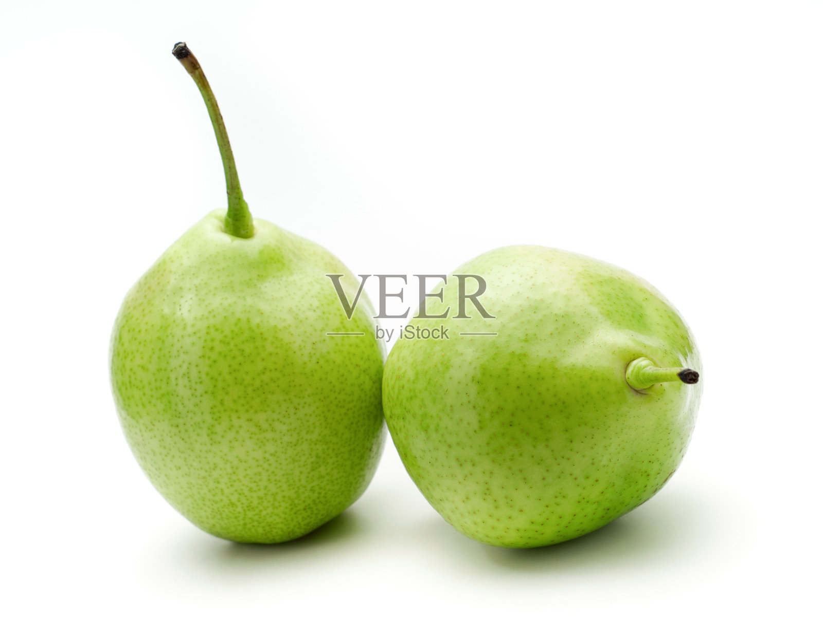 梨子孤立在白色背景上。照片摄影图片