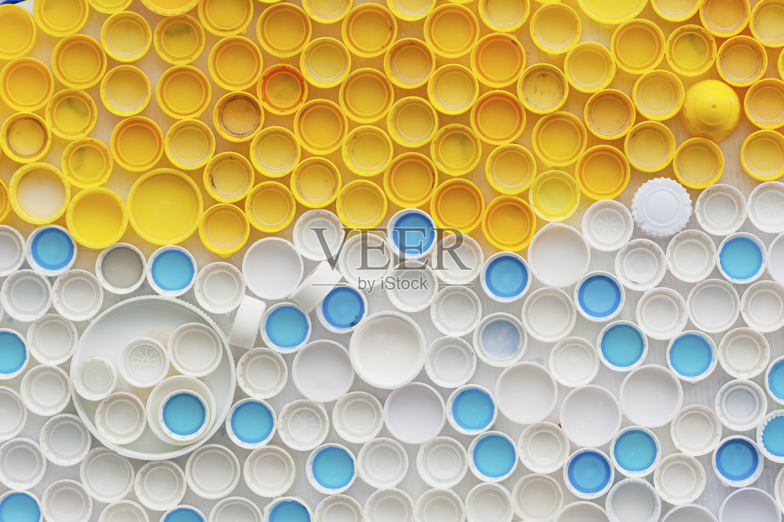 回收塑料瓶盖照片摄影图片