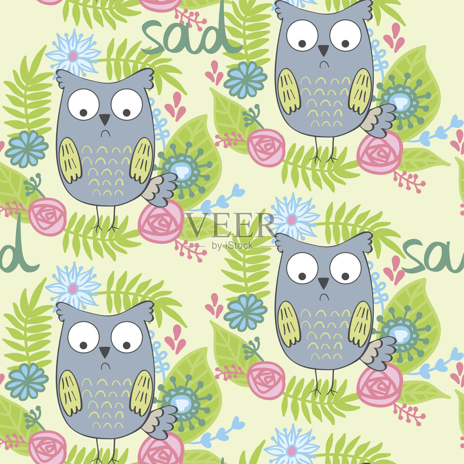 矢量动画猫头鹰插画图片素材