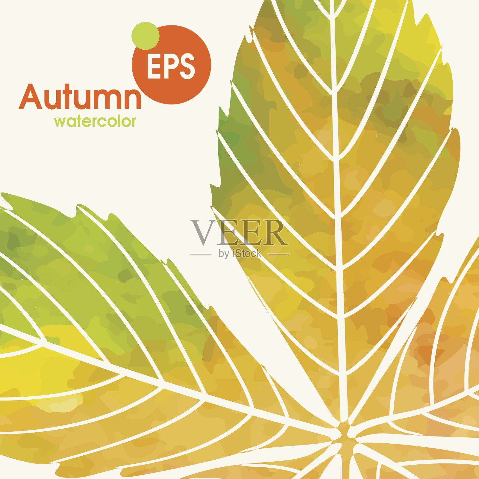 简单的秋天背景插画图片素材