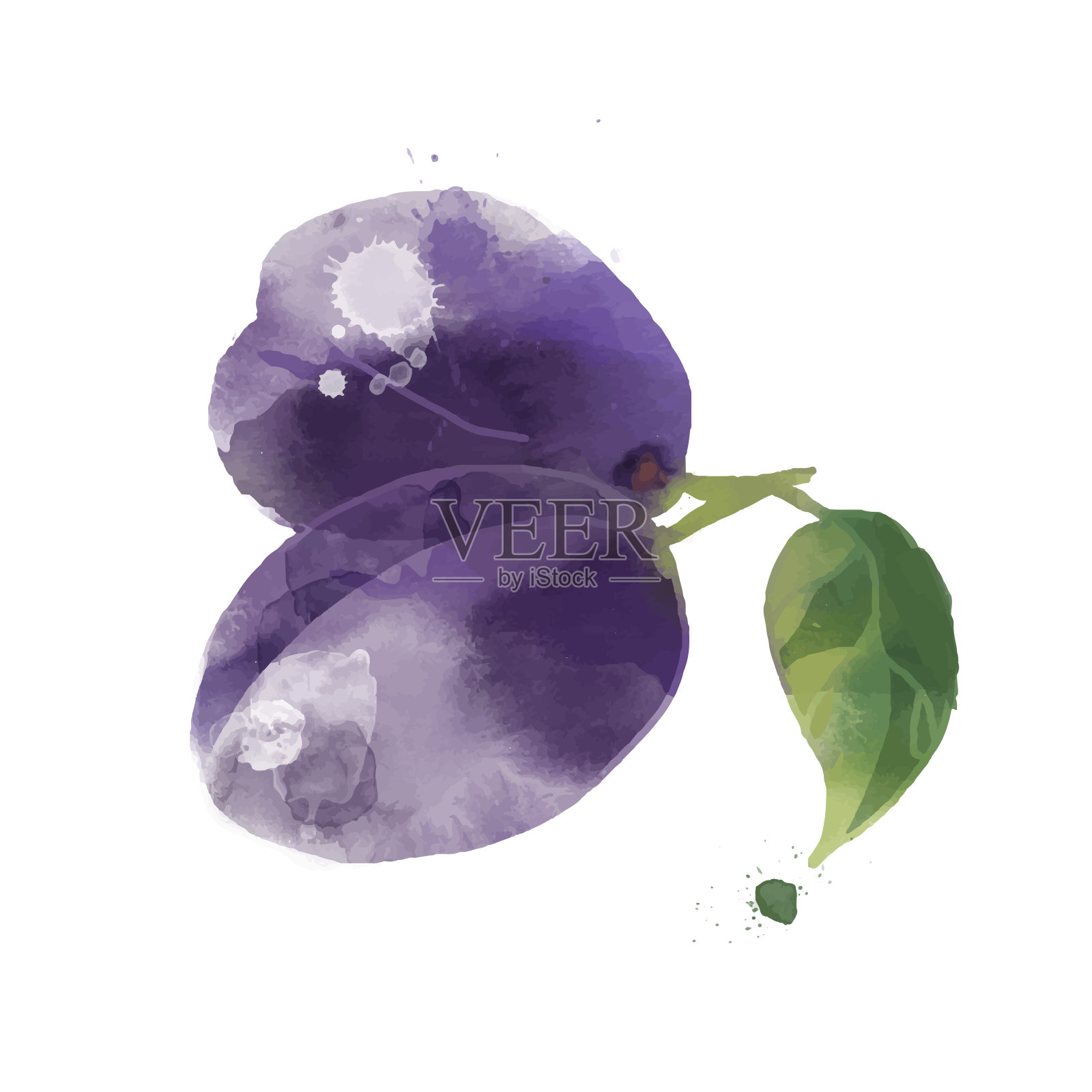 李子设计元素图片