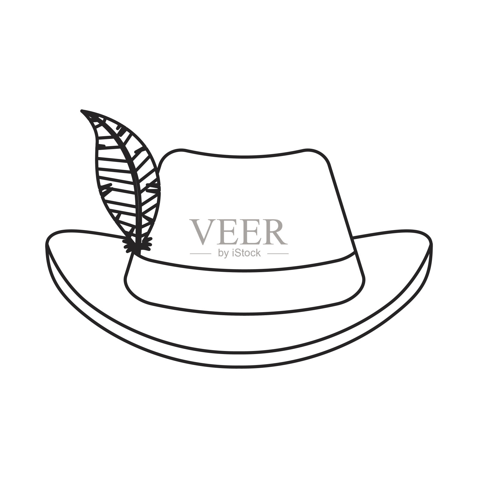 德国帽子文化标志插画图片素材