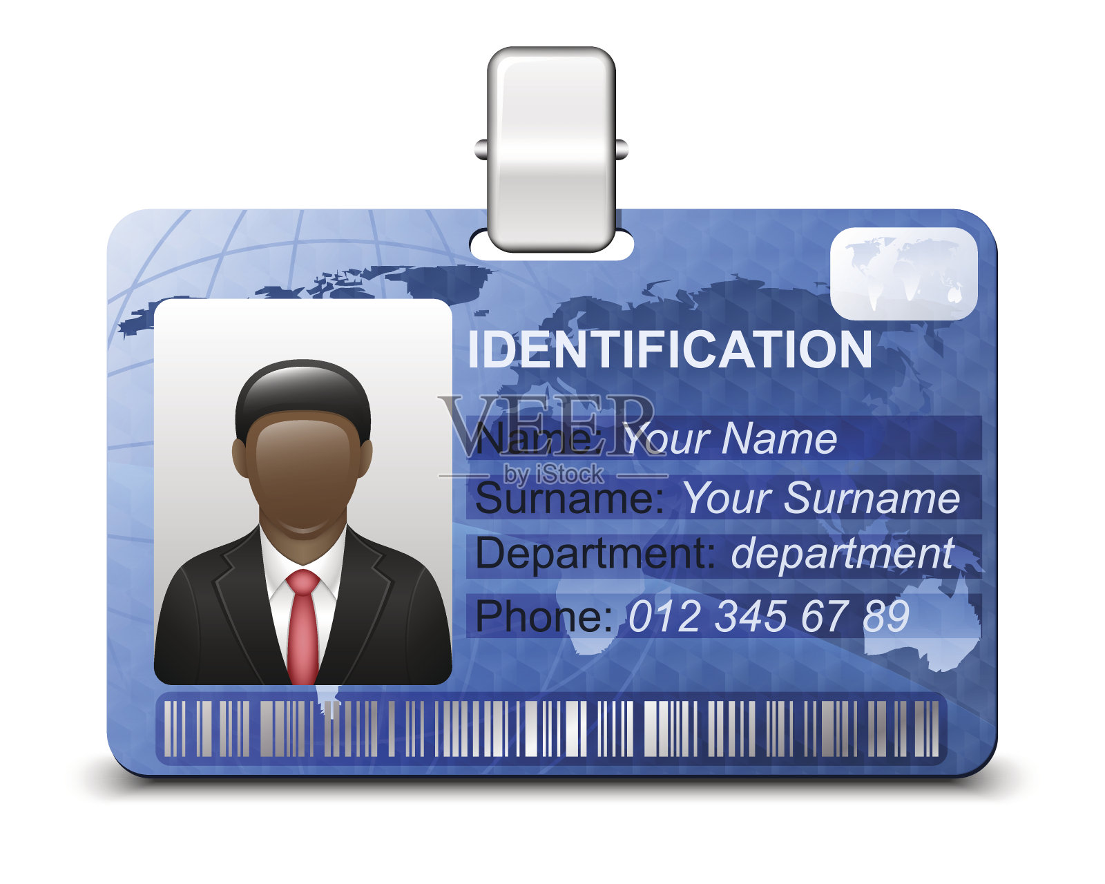 身份证图标。矢量图设计模板素材