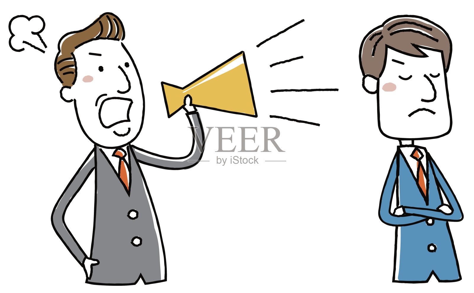 插图材料:忽略商人的指导插画图片素材