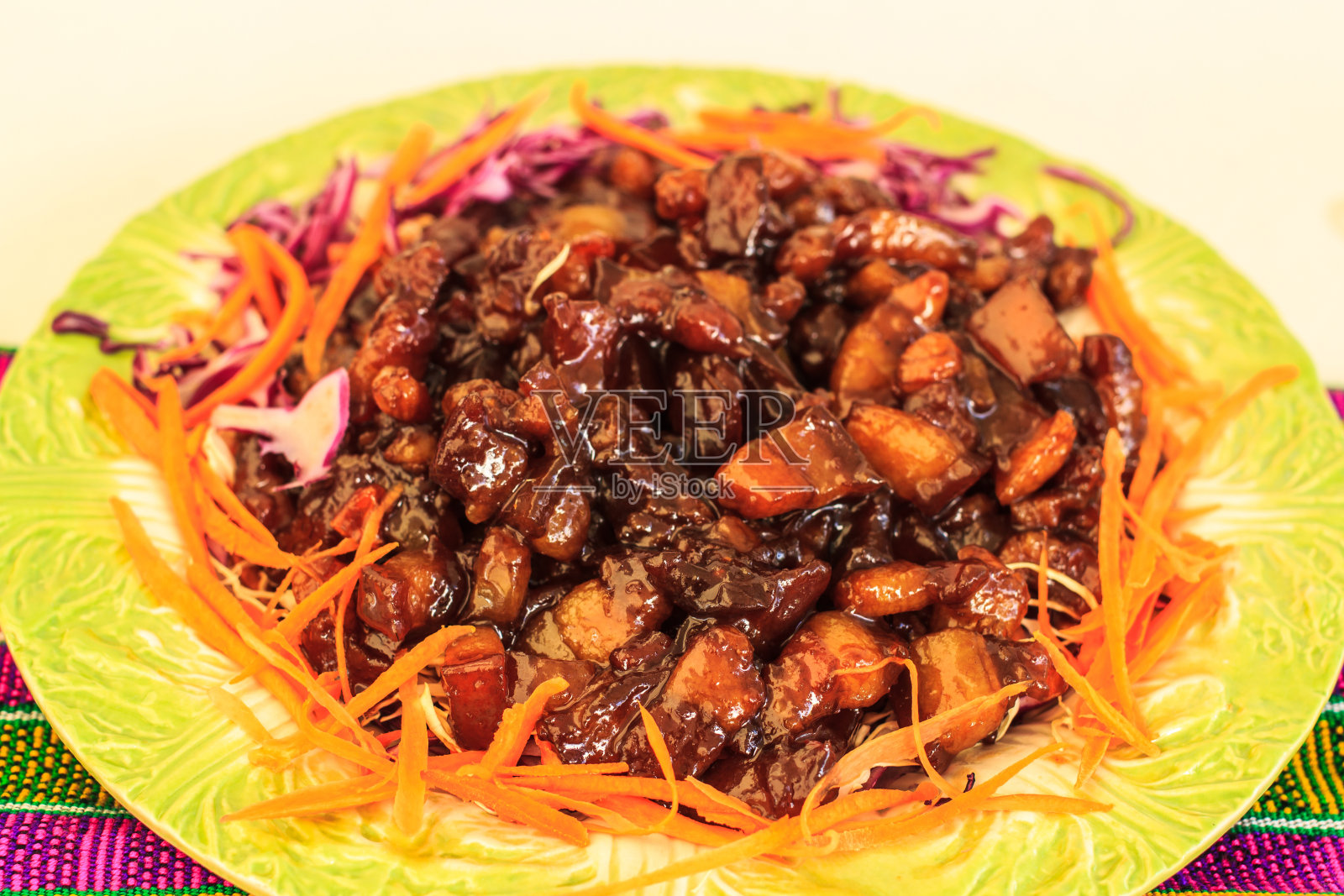 炸猪肉照片摄影图片