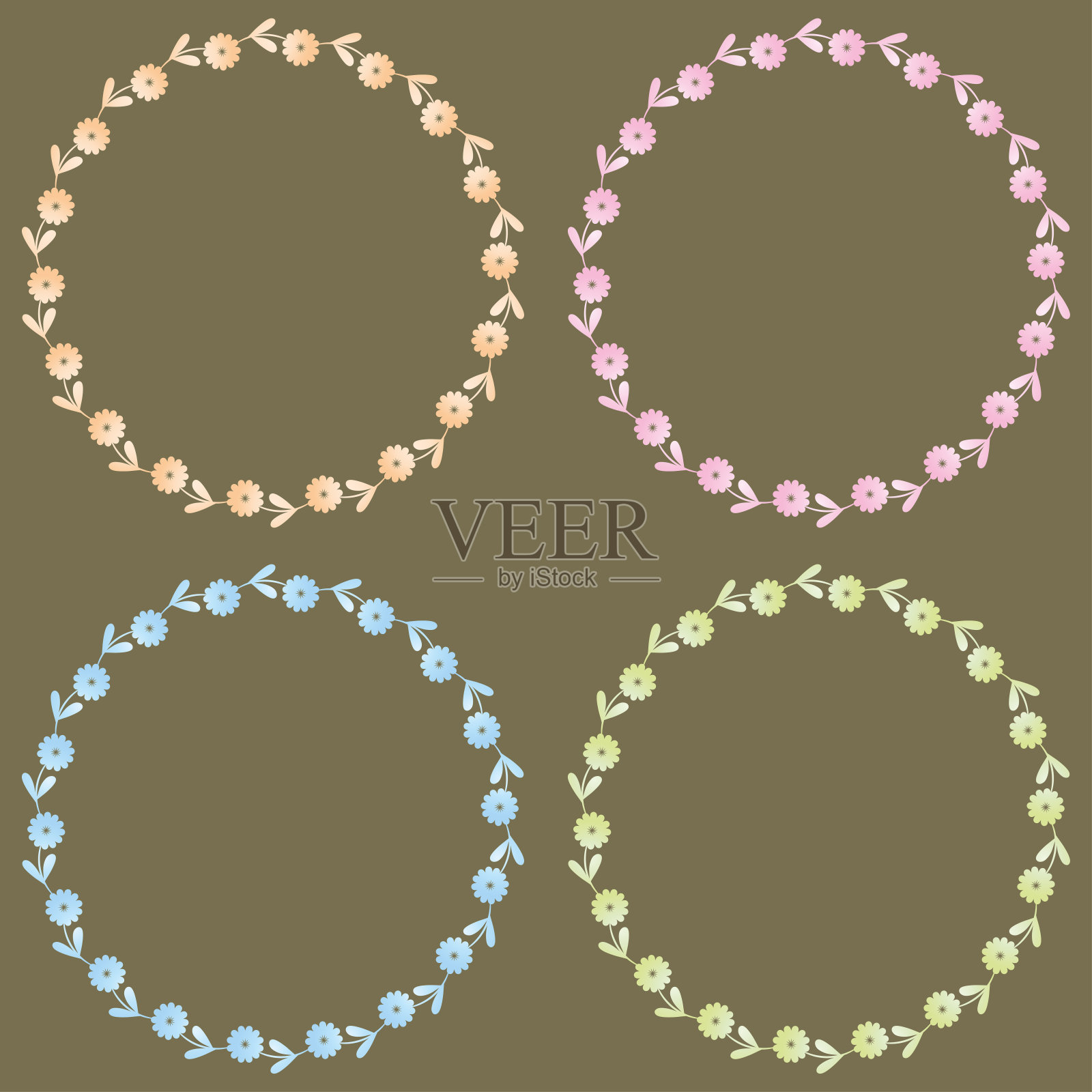 一套四个小花架照片摄影图片