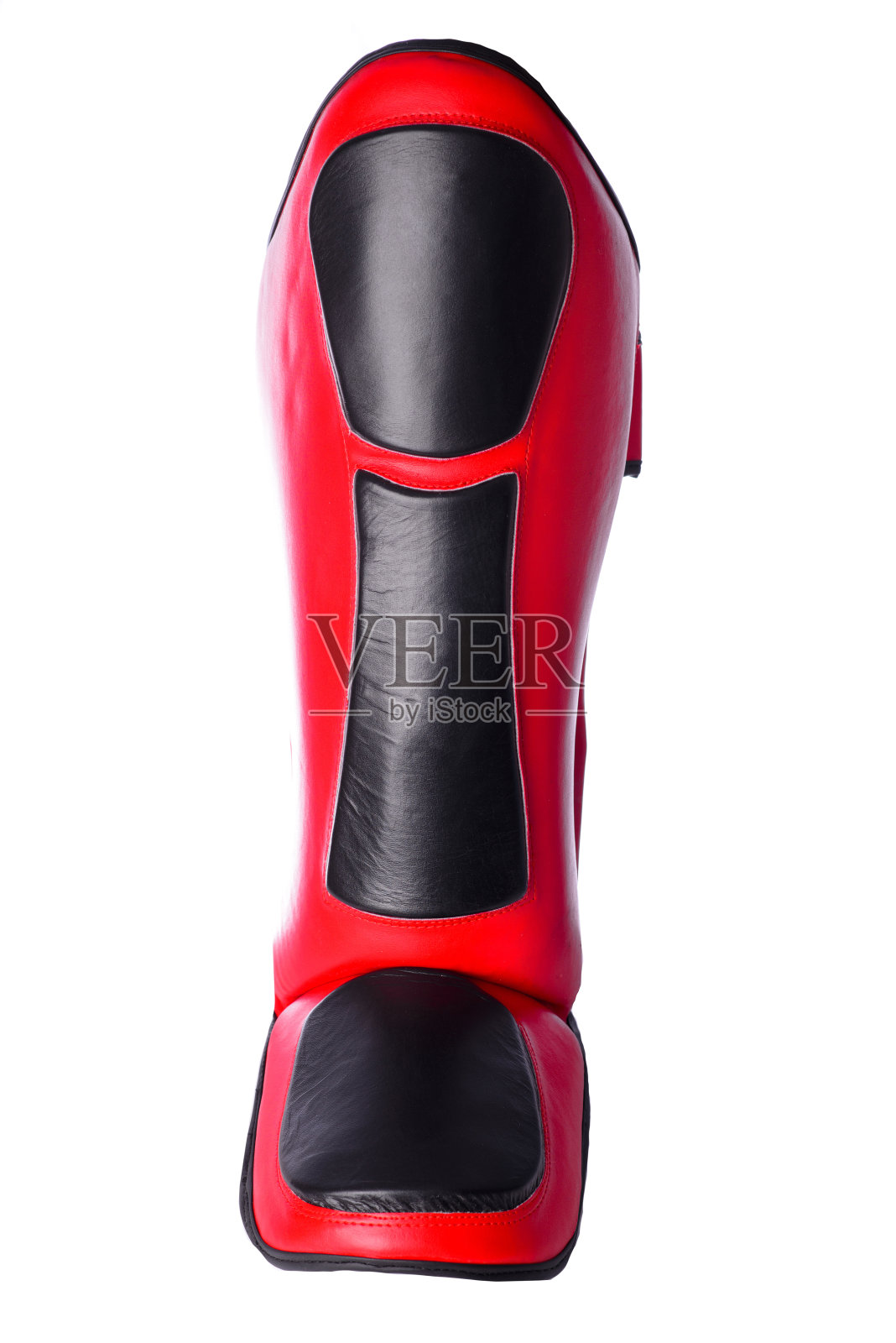 在白色背景上为足球Shin后卫照片摄影图片