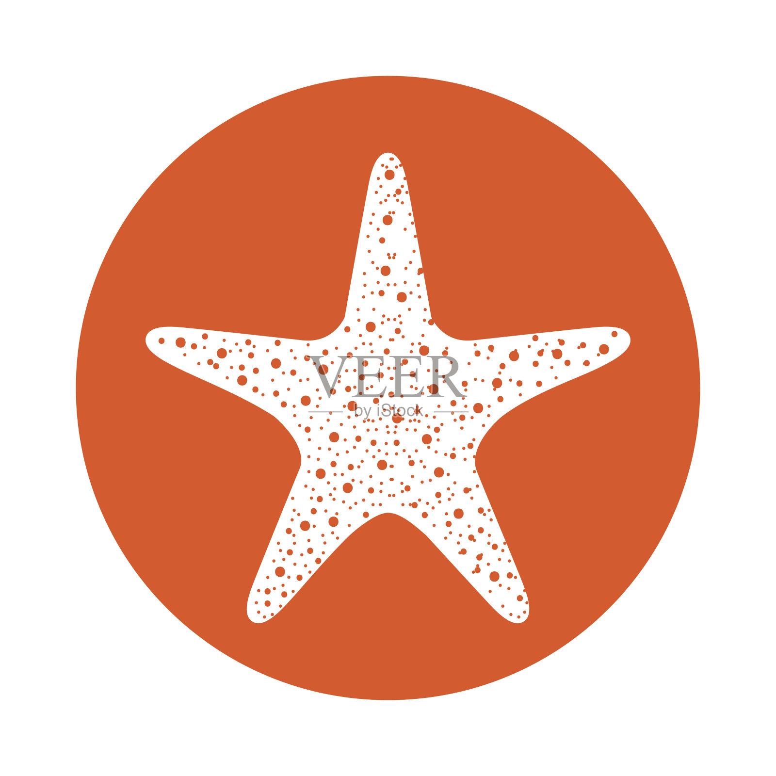 海星是热带孤立的标志插画图片素材