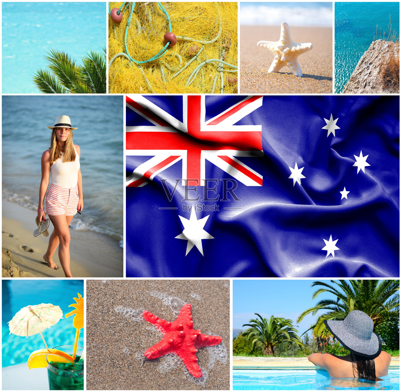 澳大利亚暑假的概念拼贴画照片摄影图片