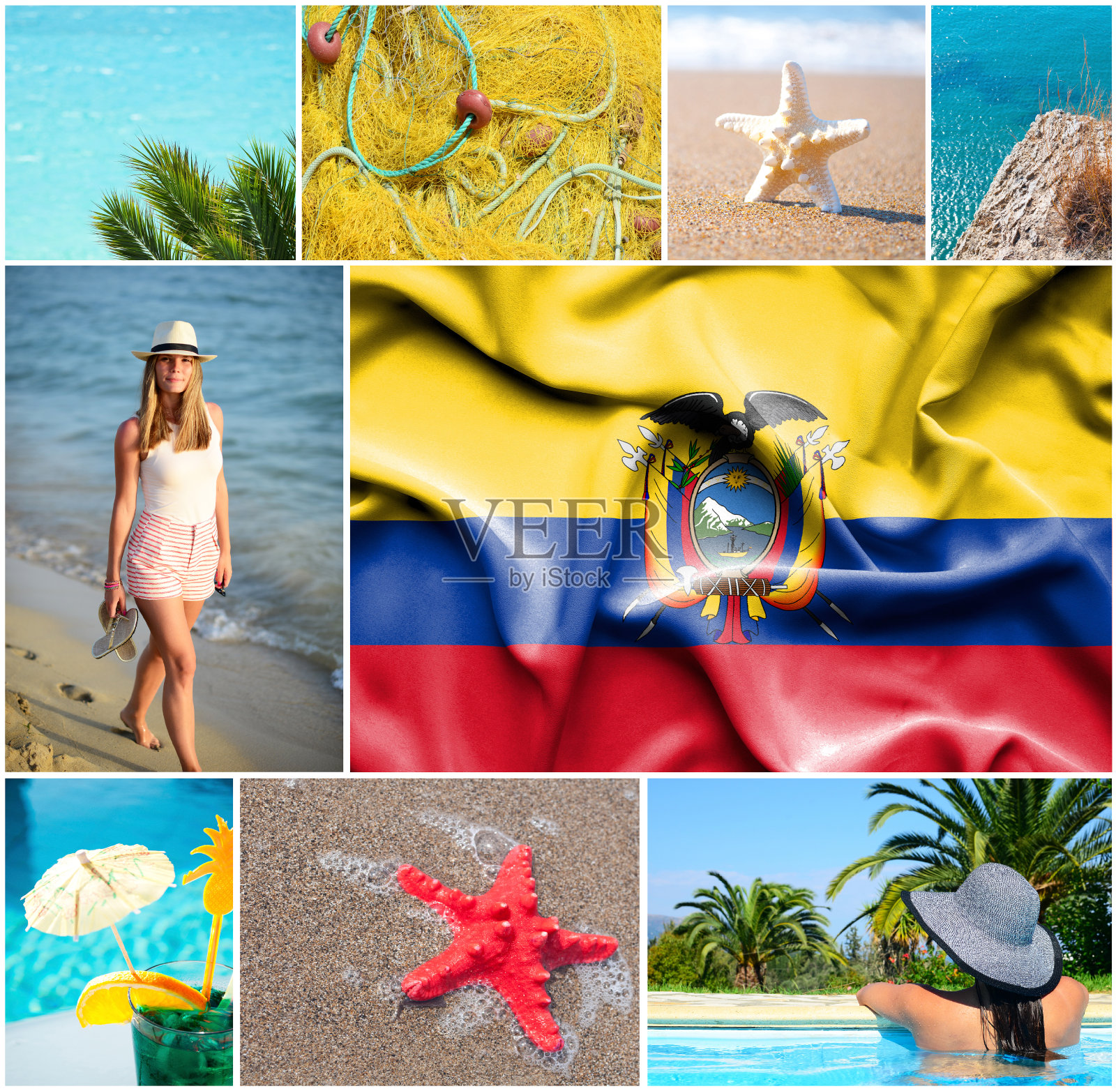 厄瓜多尔暑假的概念拼贴画照片摄影图片