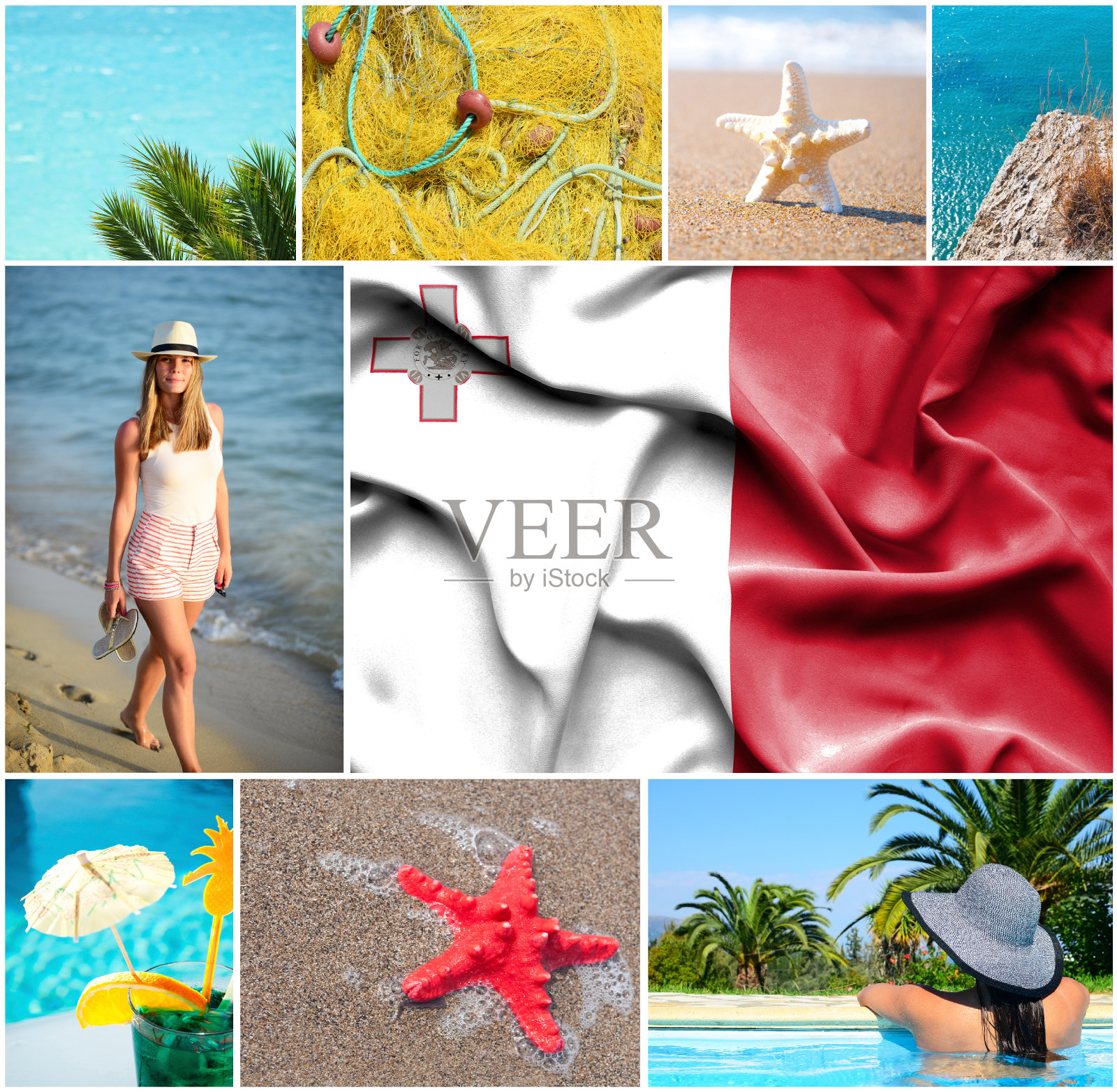 马耳他暑假的概念拼贴画照片摄影图片