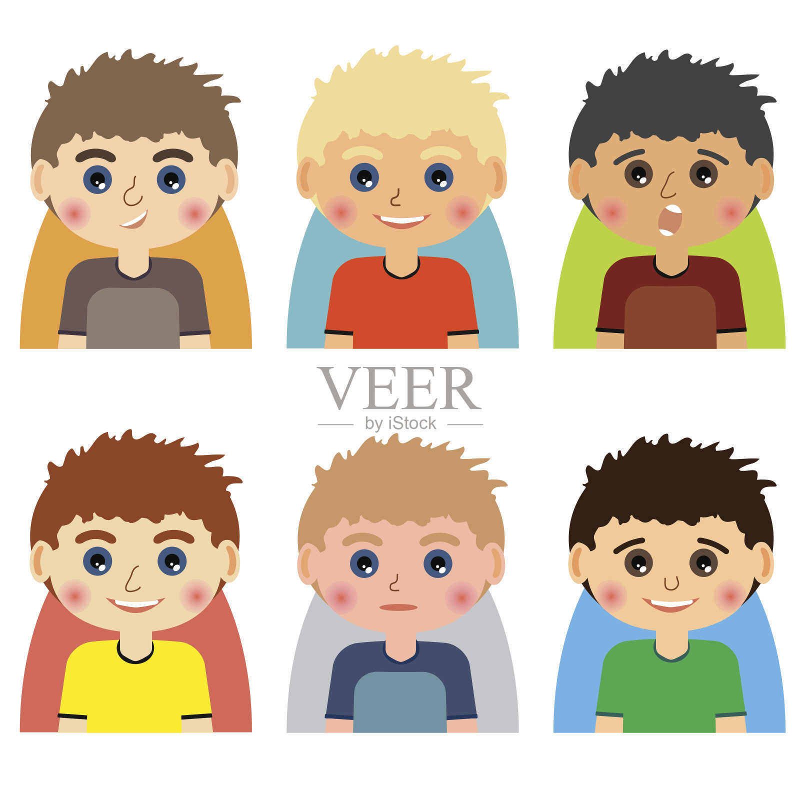 矢量男士人物头像设计元素图片