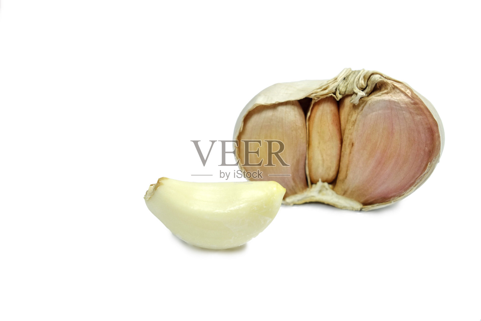 大蒜孤立在白色照片摄影图片