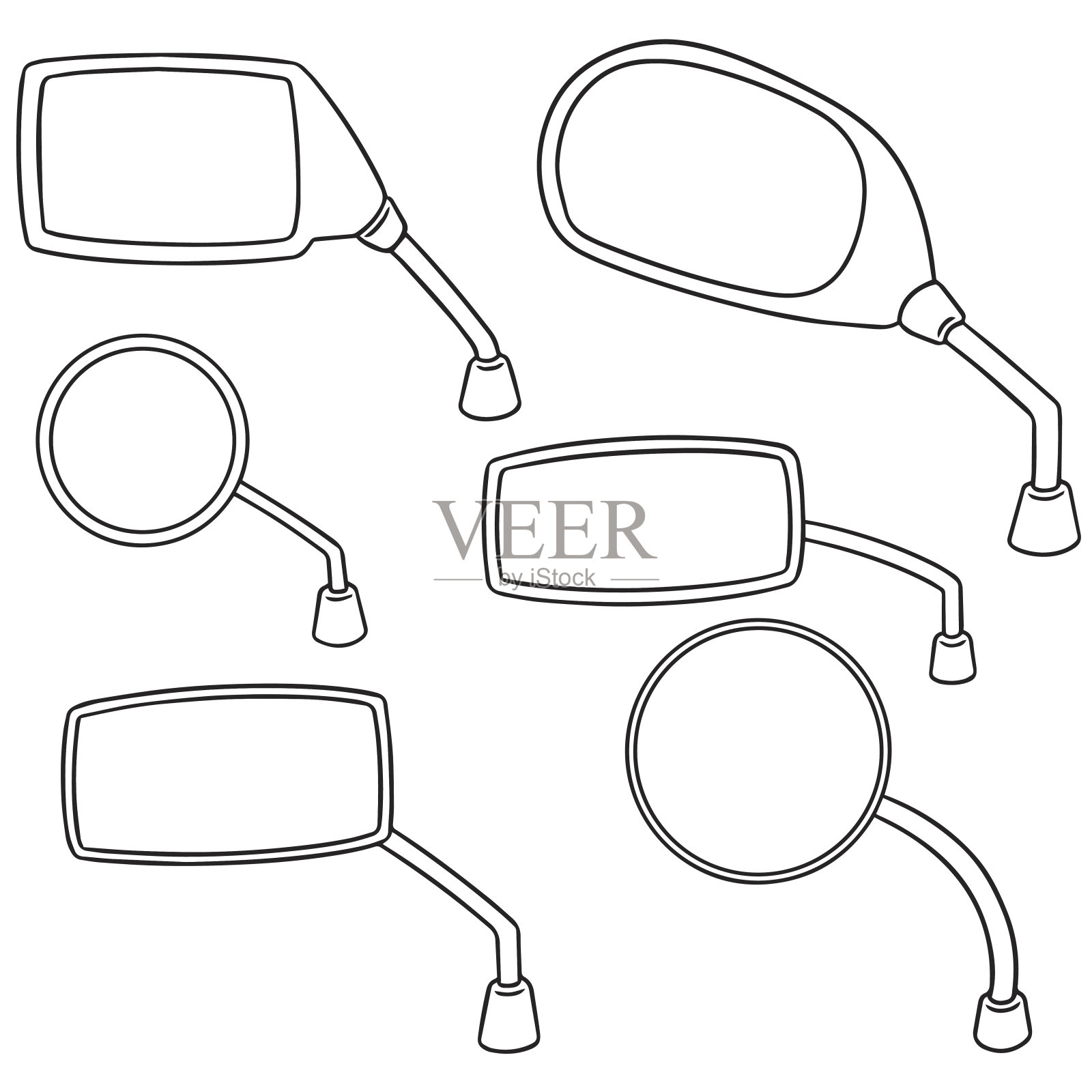 后视镜设计元素图片