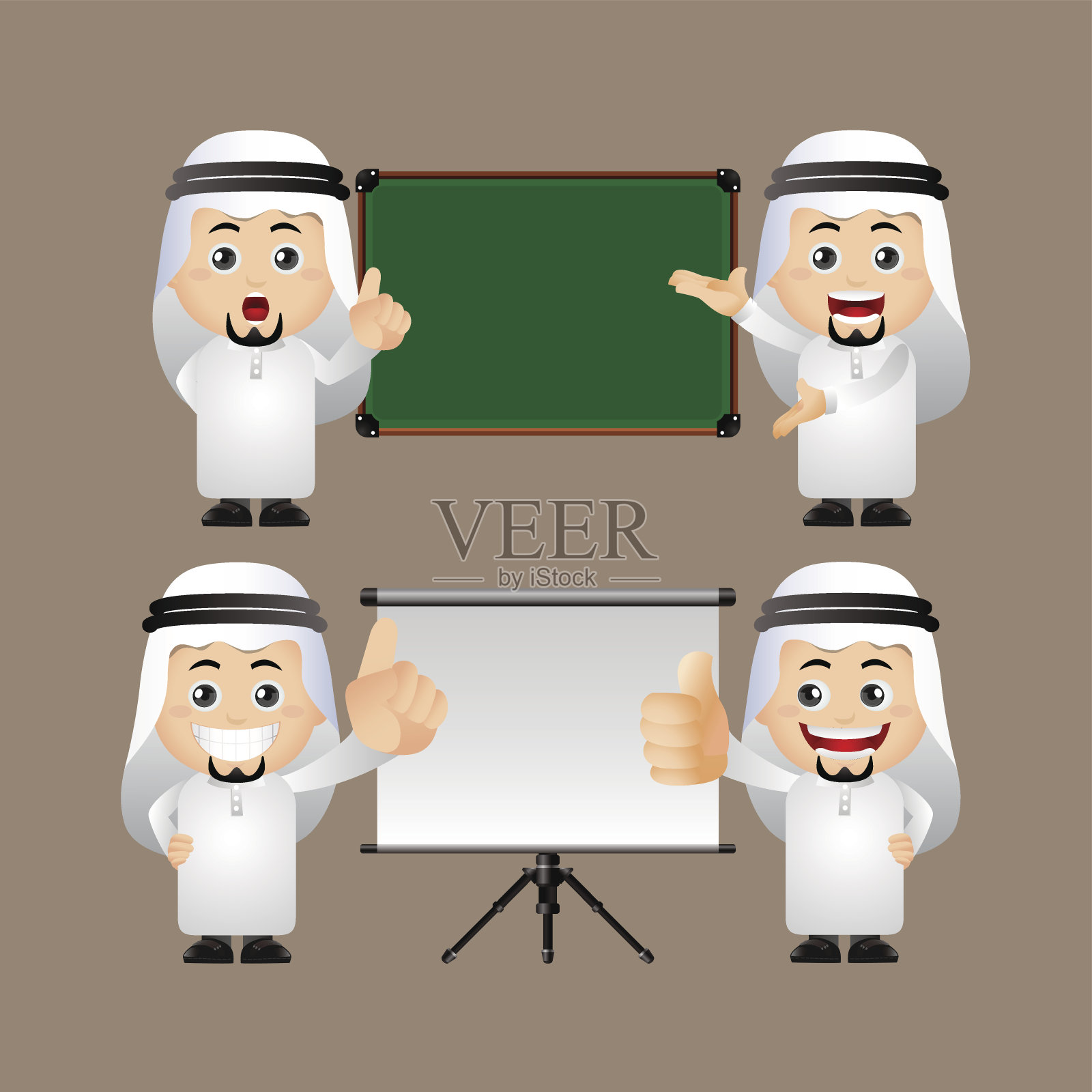 阿拉伯商人插画图片素材