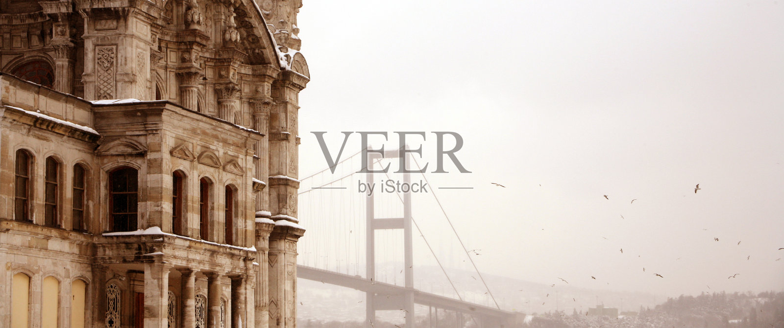 土耳其的ortakoy清真寺照片摄影图片