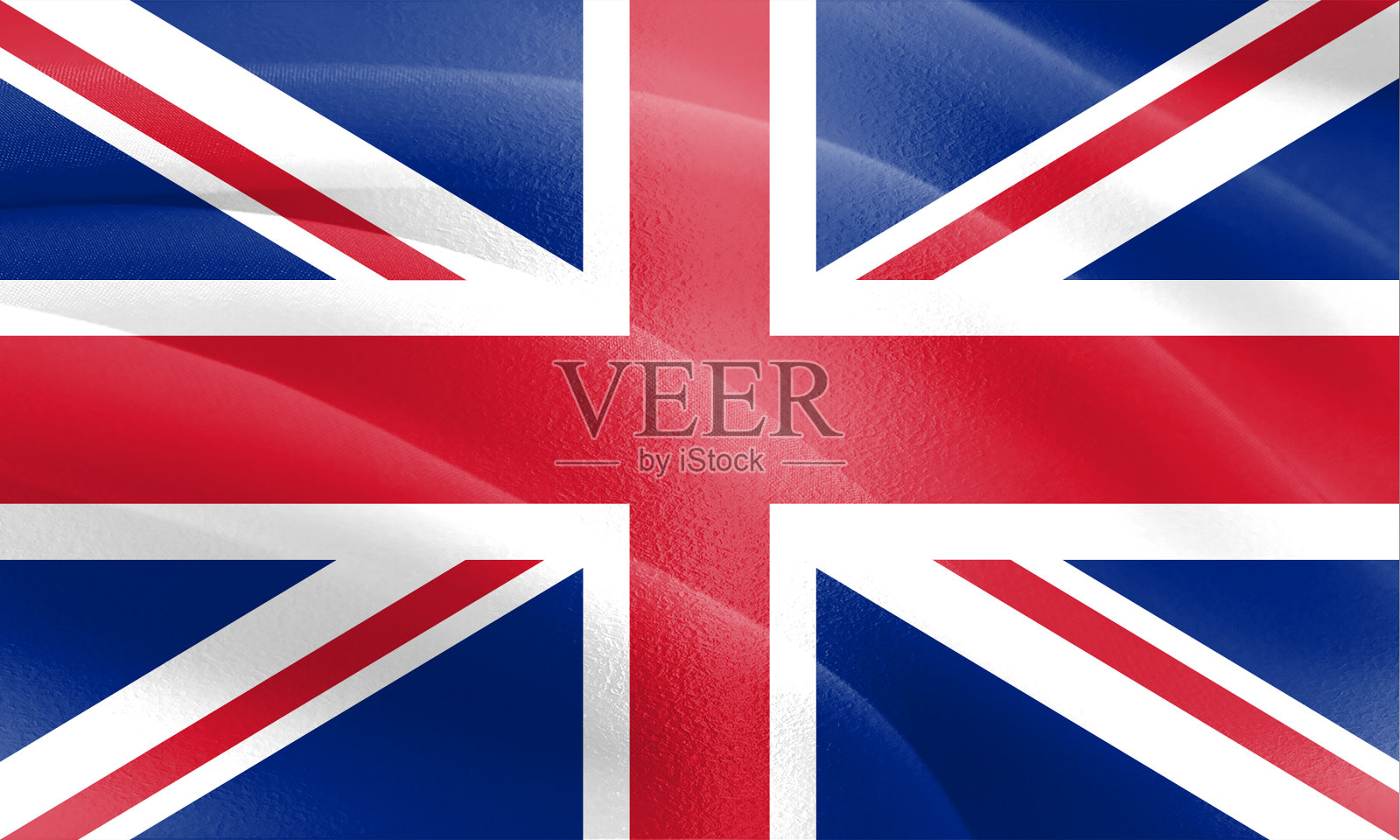 英国国旗与布料纹理和微妙的突出照片摄影图片