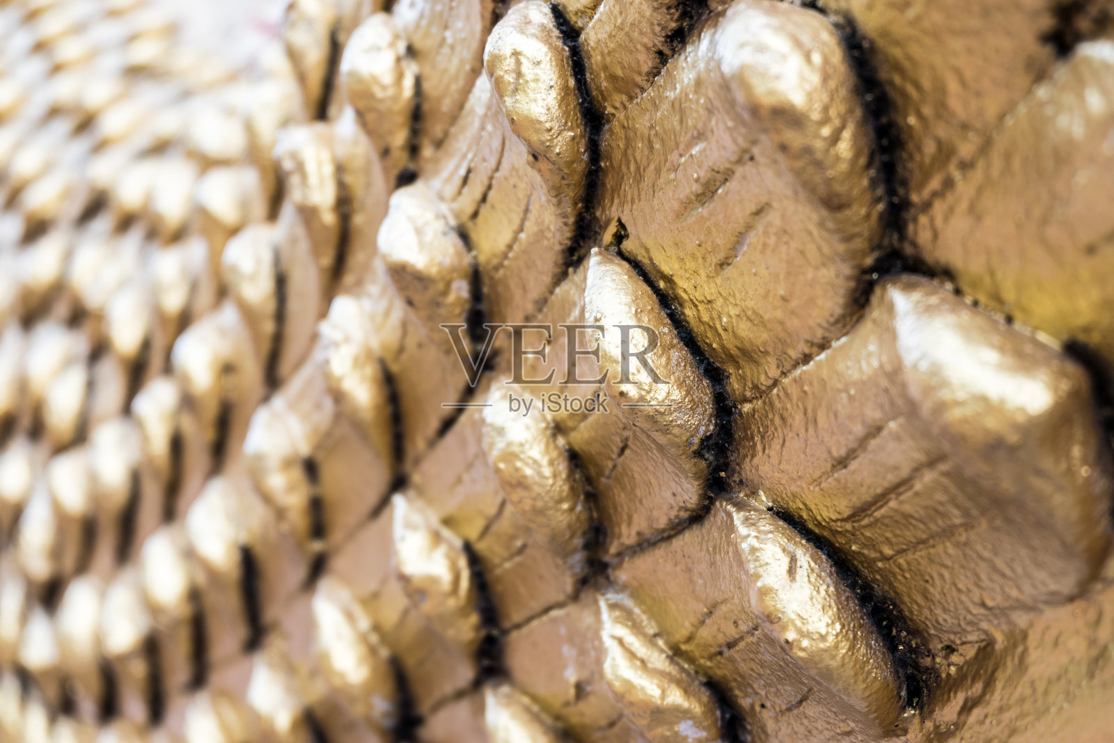 近距离观察龙像的鳞片。抽象的背景照片摄影图片