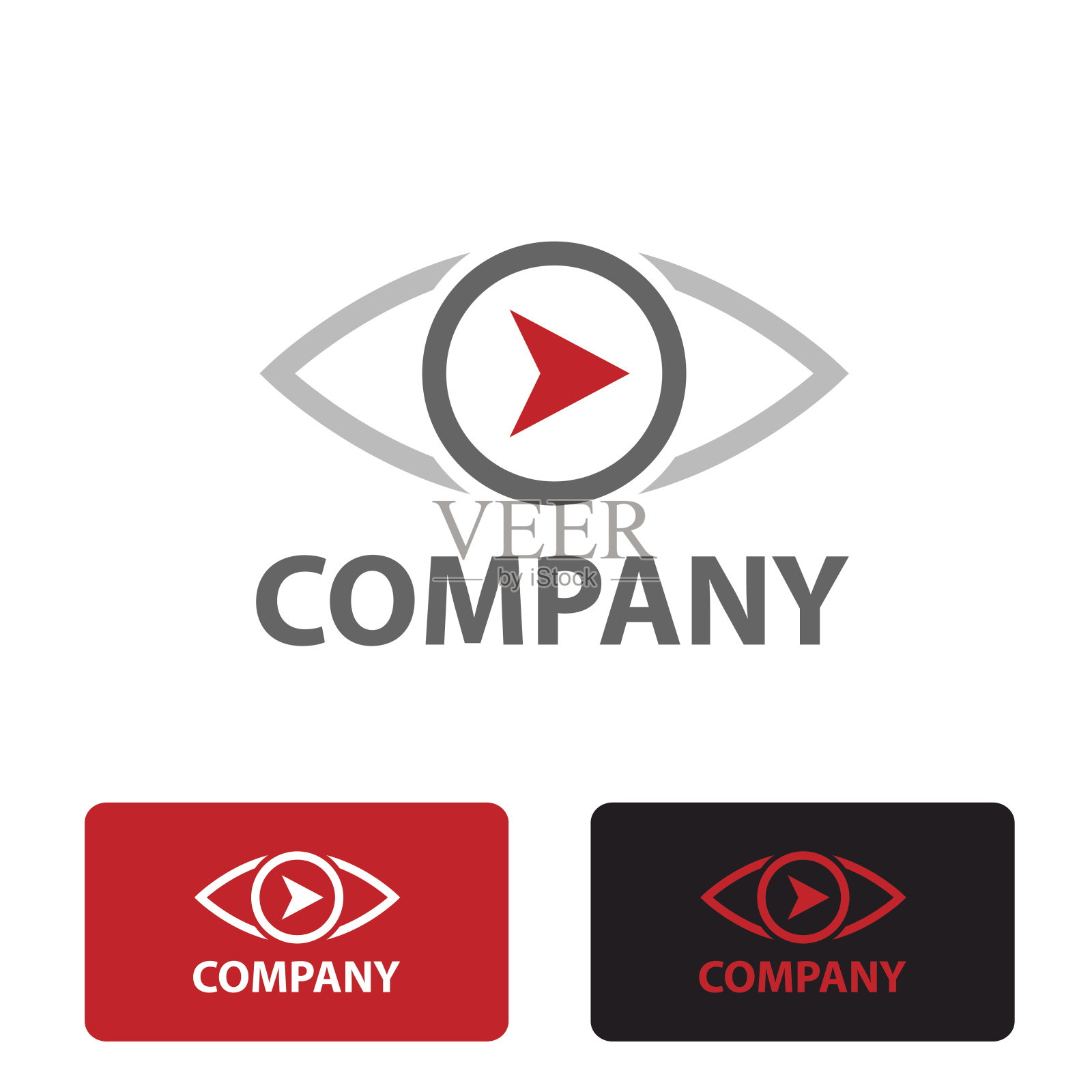 向量程式化的符号眼睛和箭头插画图片素材