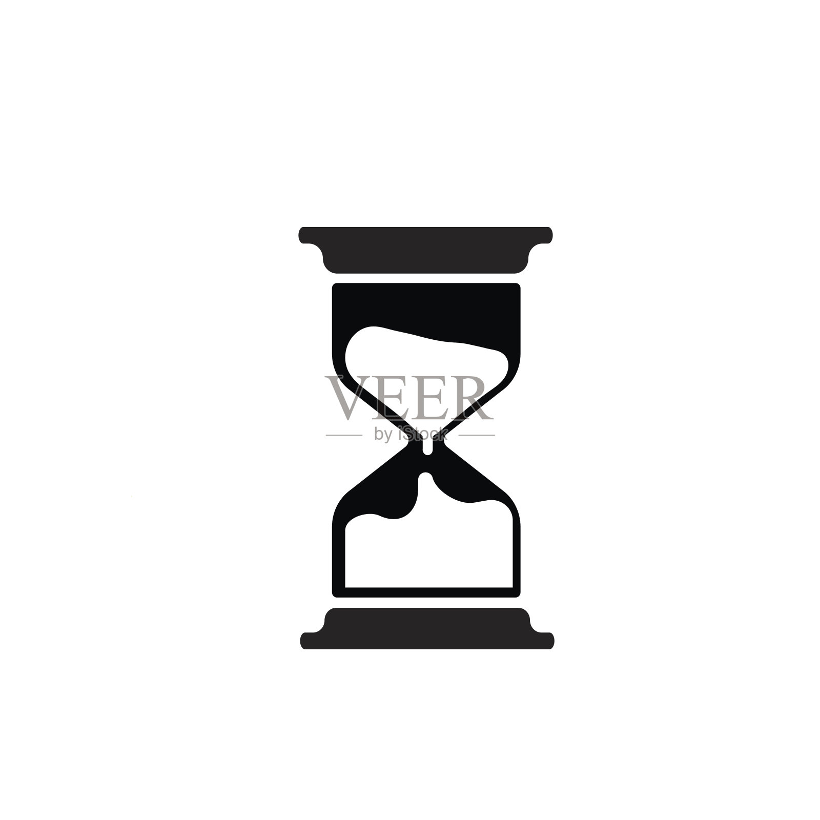 时钟图标，矢量插图。简化的平面设计。图标素材