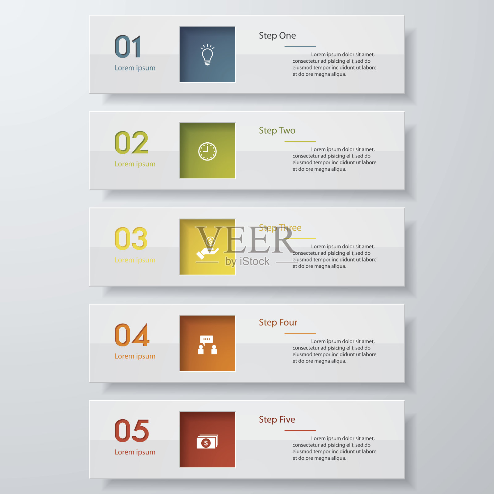 设计干净的数字横幅模板。向量。插画图片素材