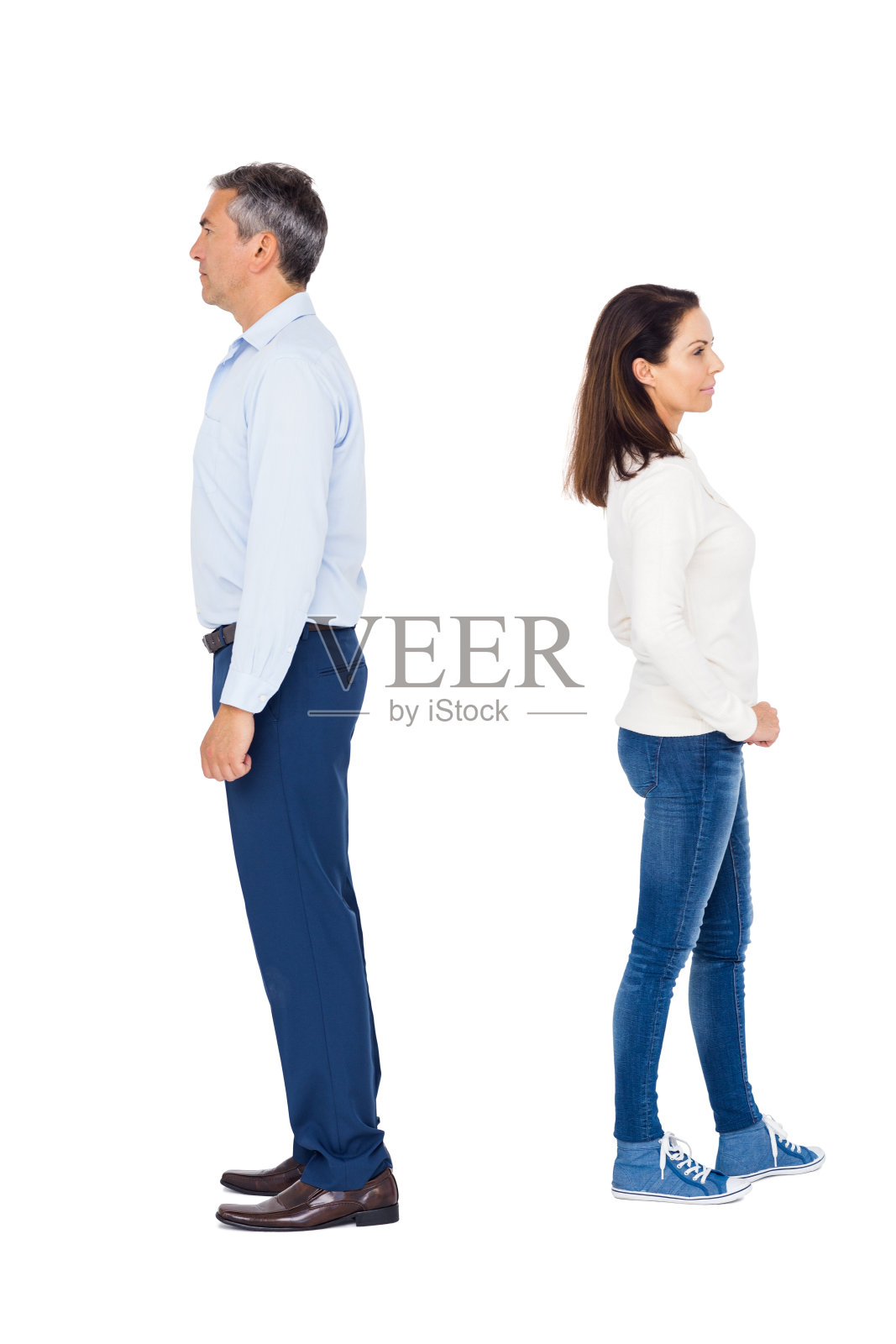 无视对方的情侣照片摄影图片