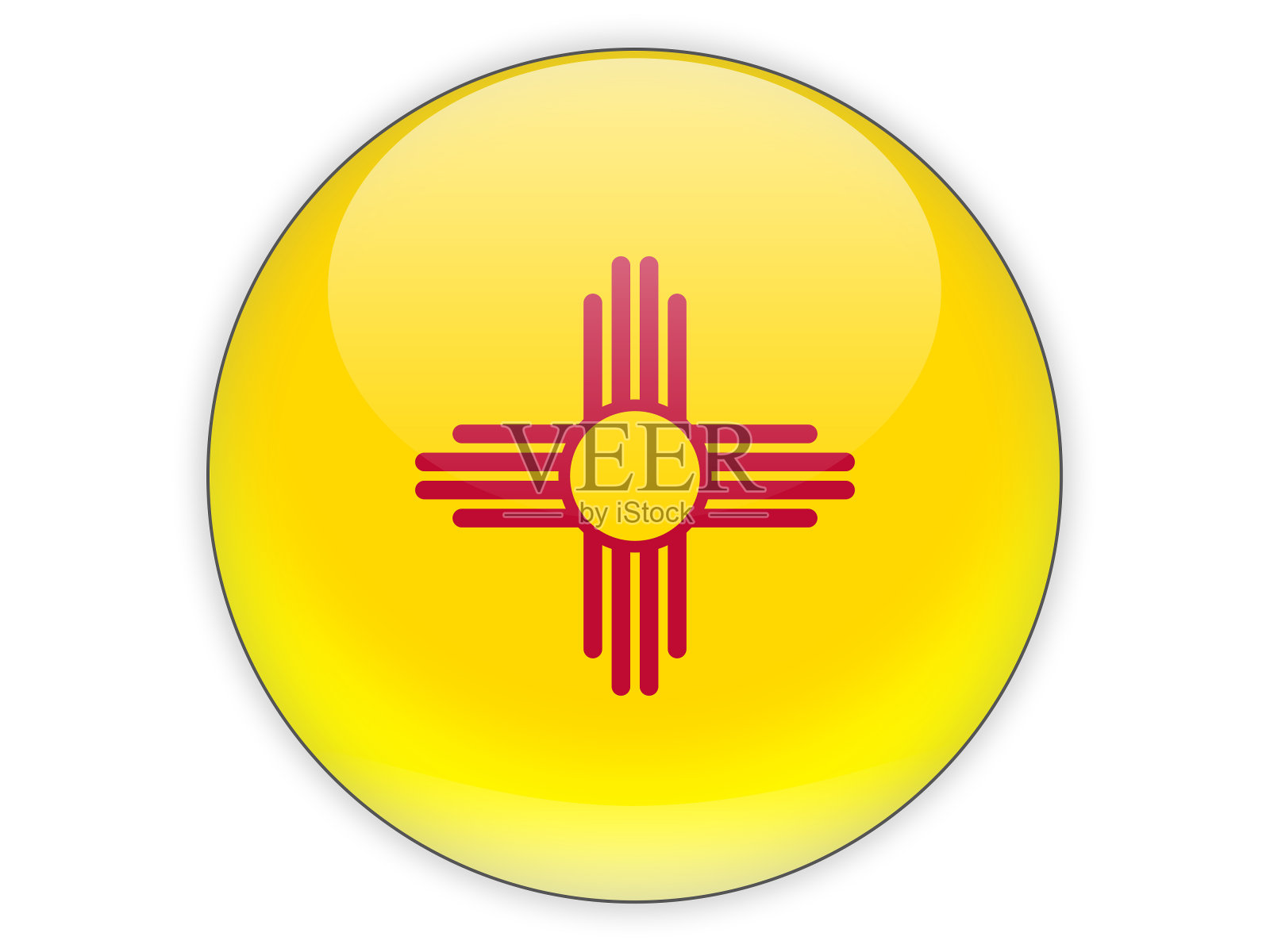 新墨西哥国旗，美国的州标志照片摄影图片