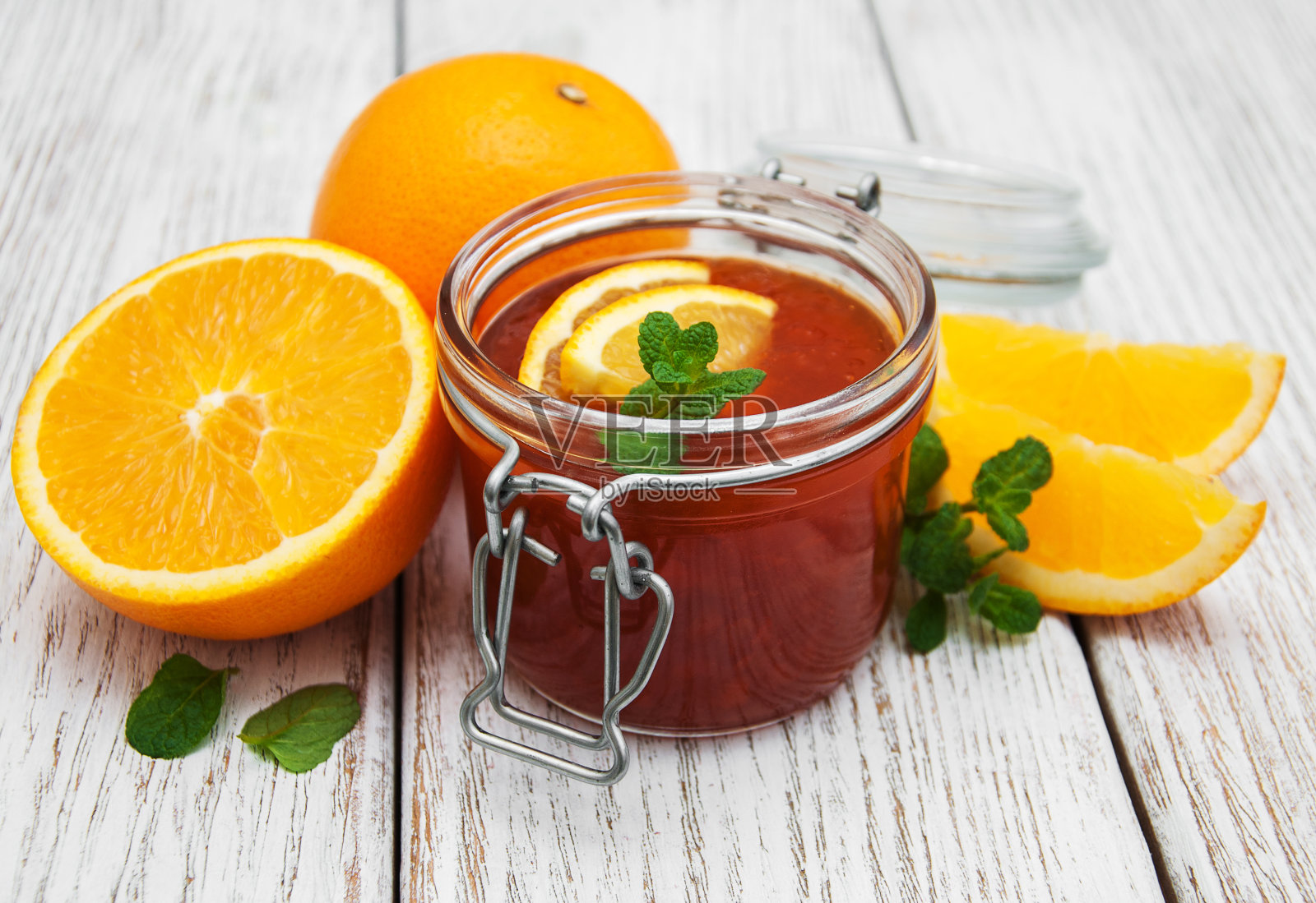 美味的橙果酱照片摄影图片