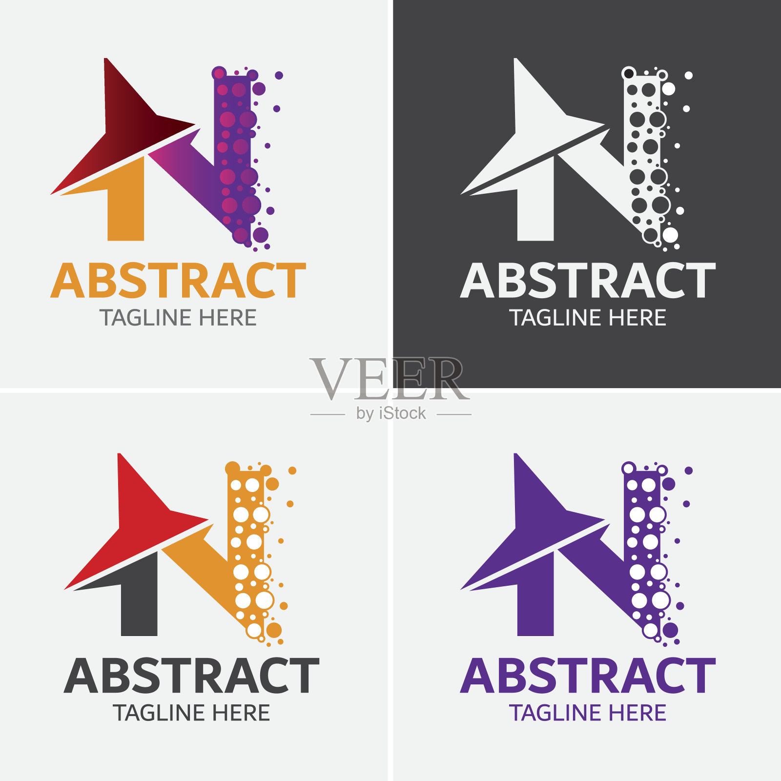 N字母摘要图标模板插画图片素材