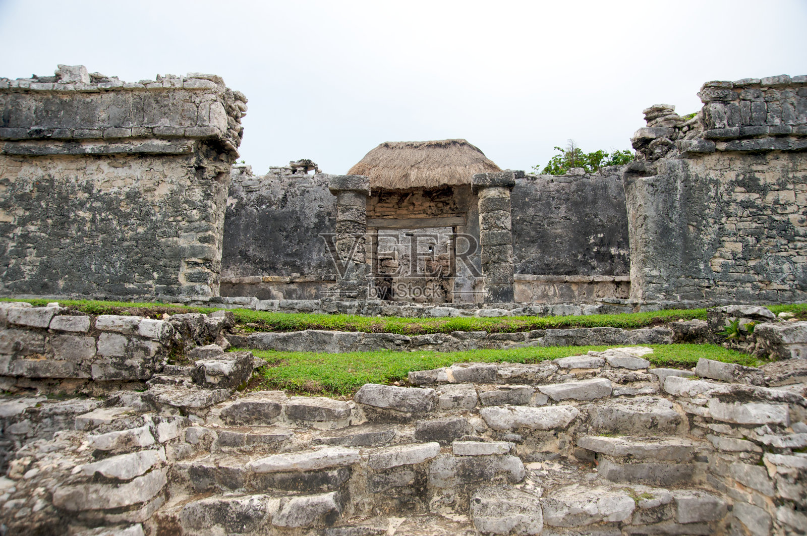 墨西哥图卢姆的玛雅遗址照片摄影图片