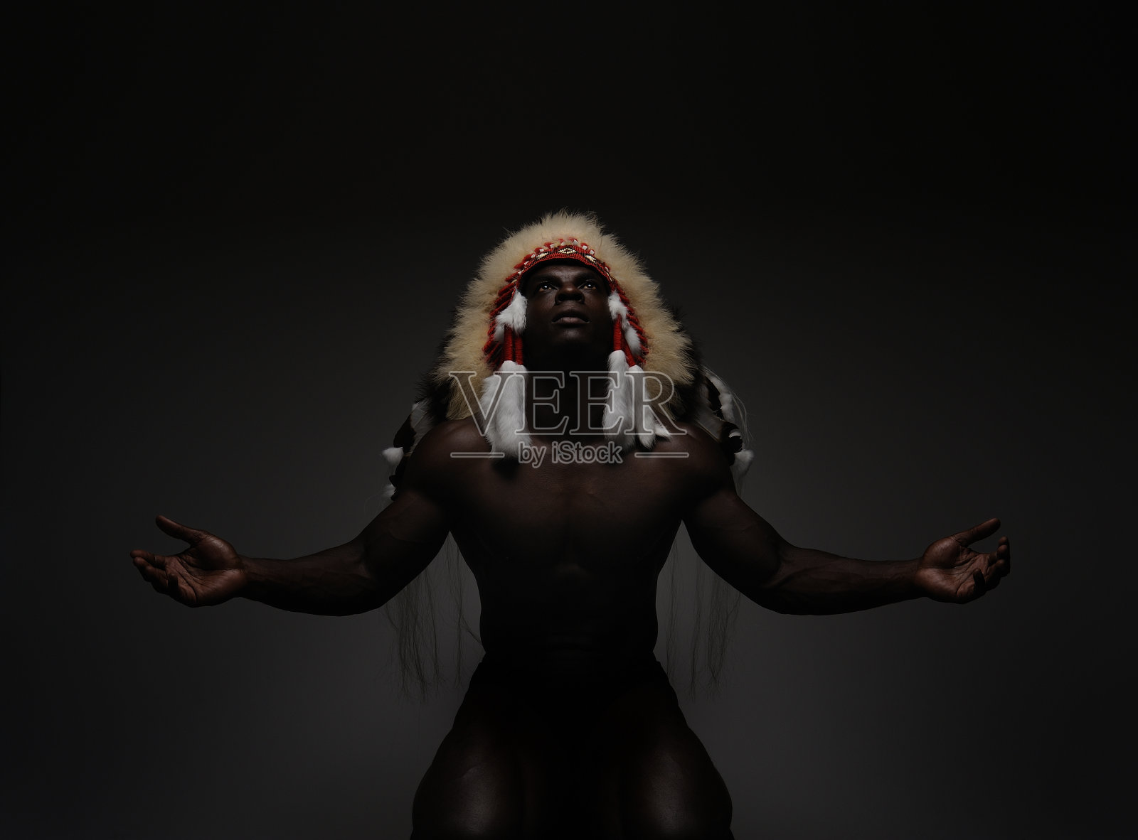 印第安人的头饰照片摄影图片