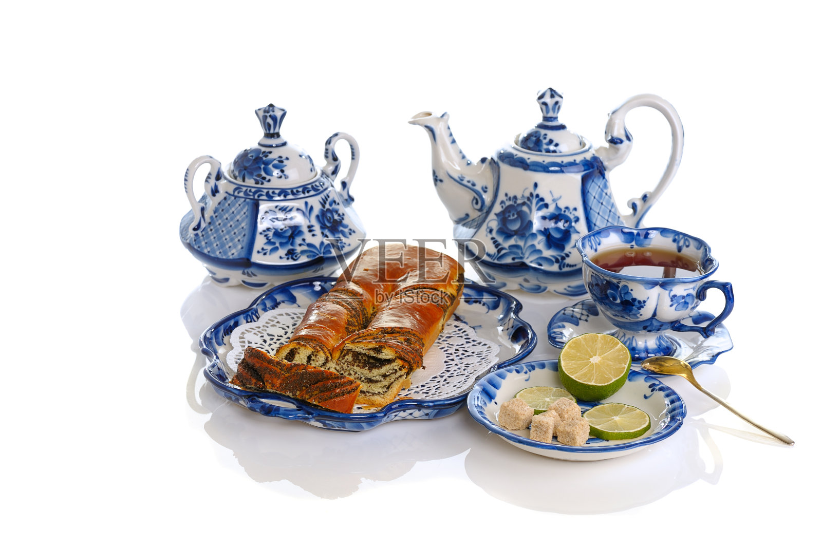 茶和蛋糕照片摄影图片