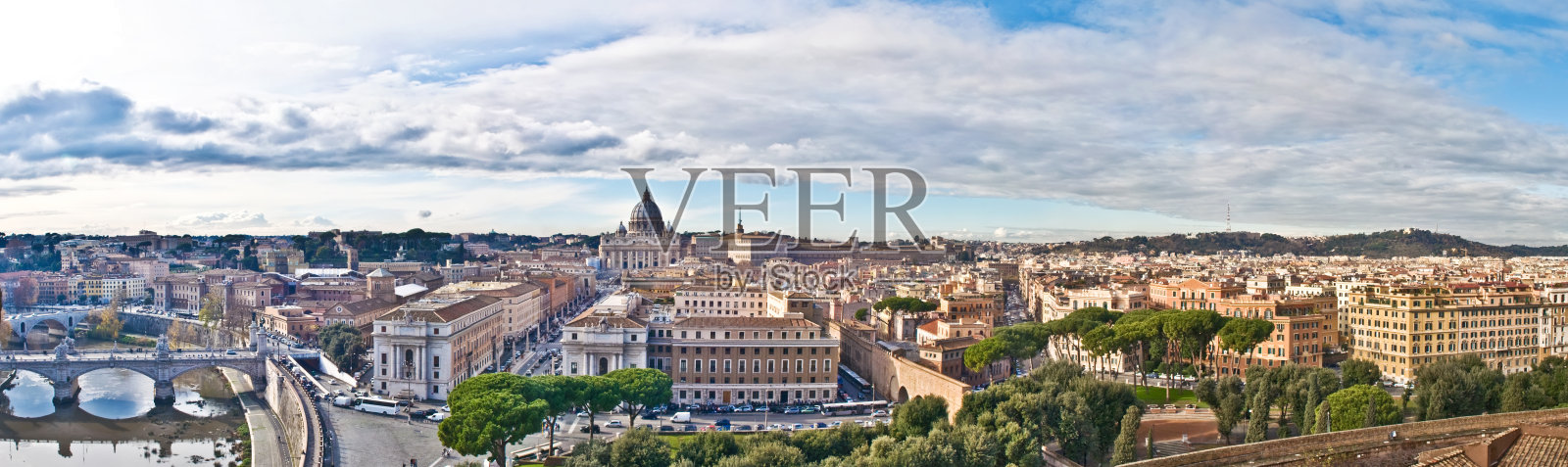 罗马的全景照片摄影图片