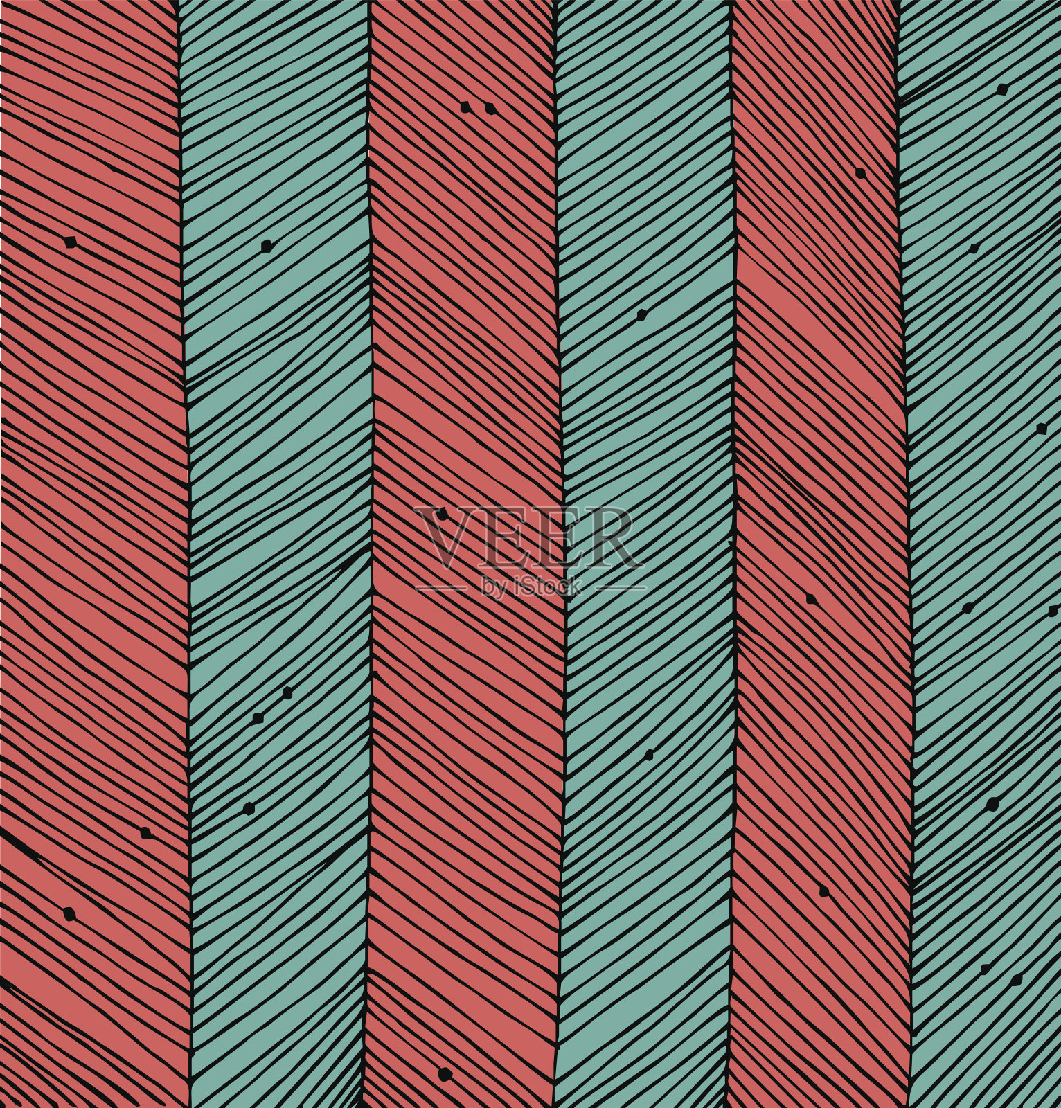 垂直线条呈玫瑰色和绿色纹理插画图片素材