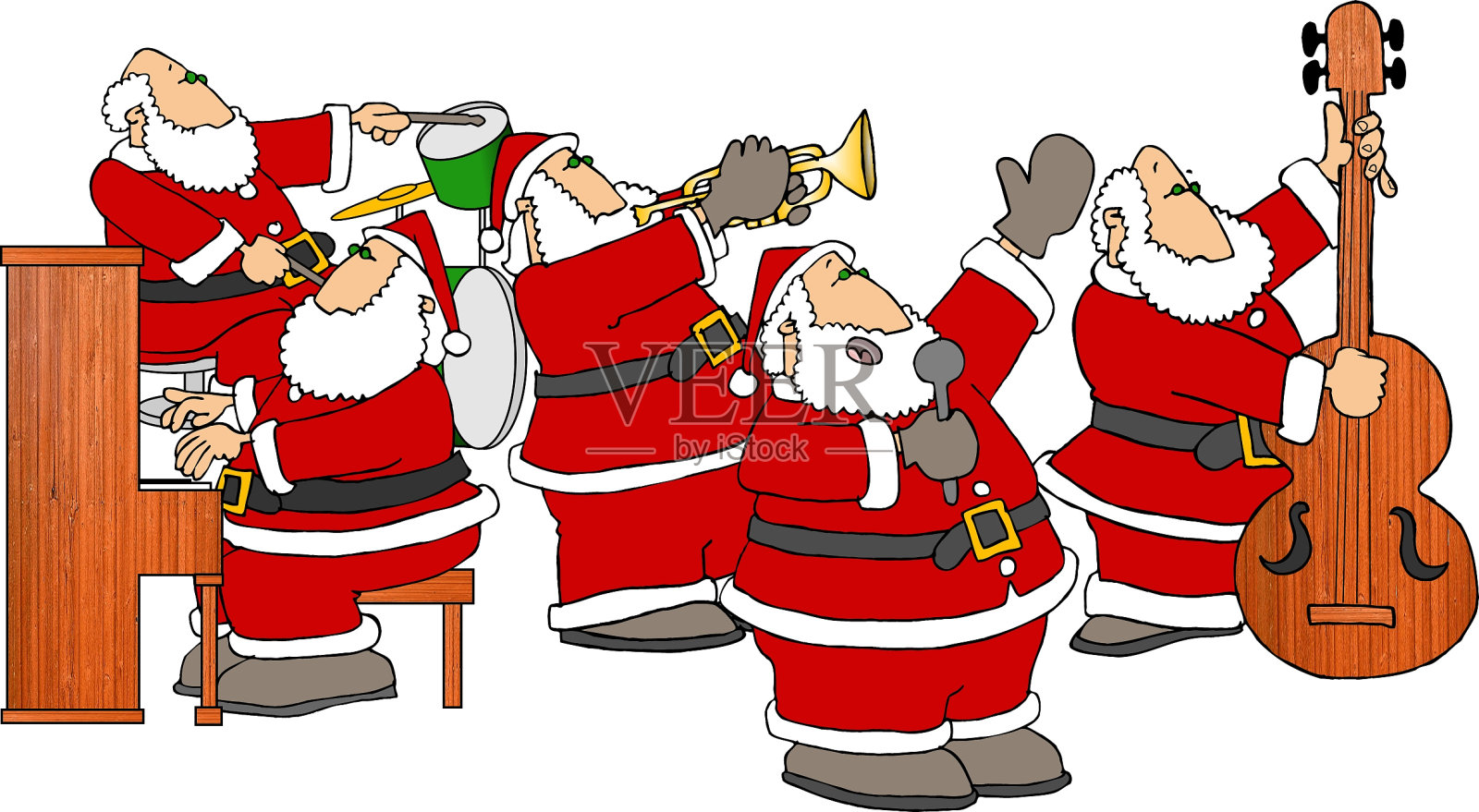 圣诞老人带设计元素图片