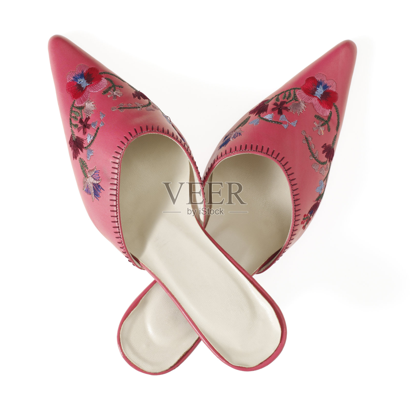 粉红色的拖鞋照片摄影图片