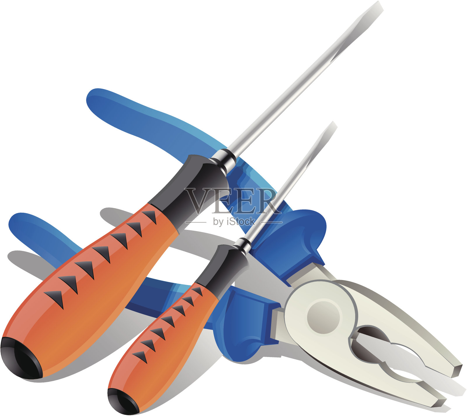 钳和screwdrive插画图片素材